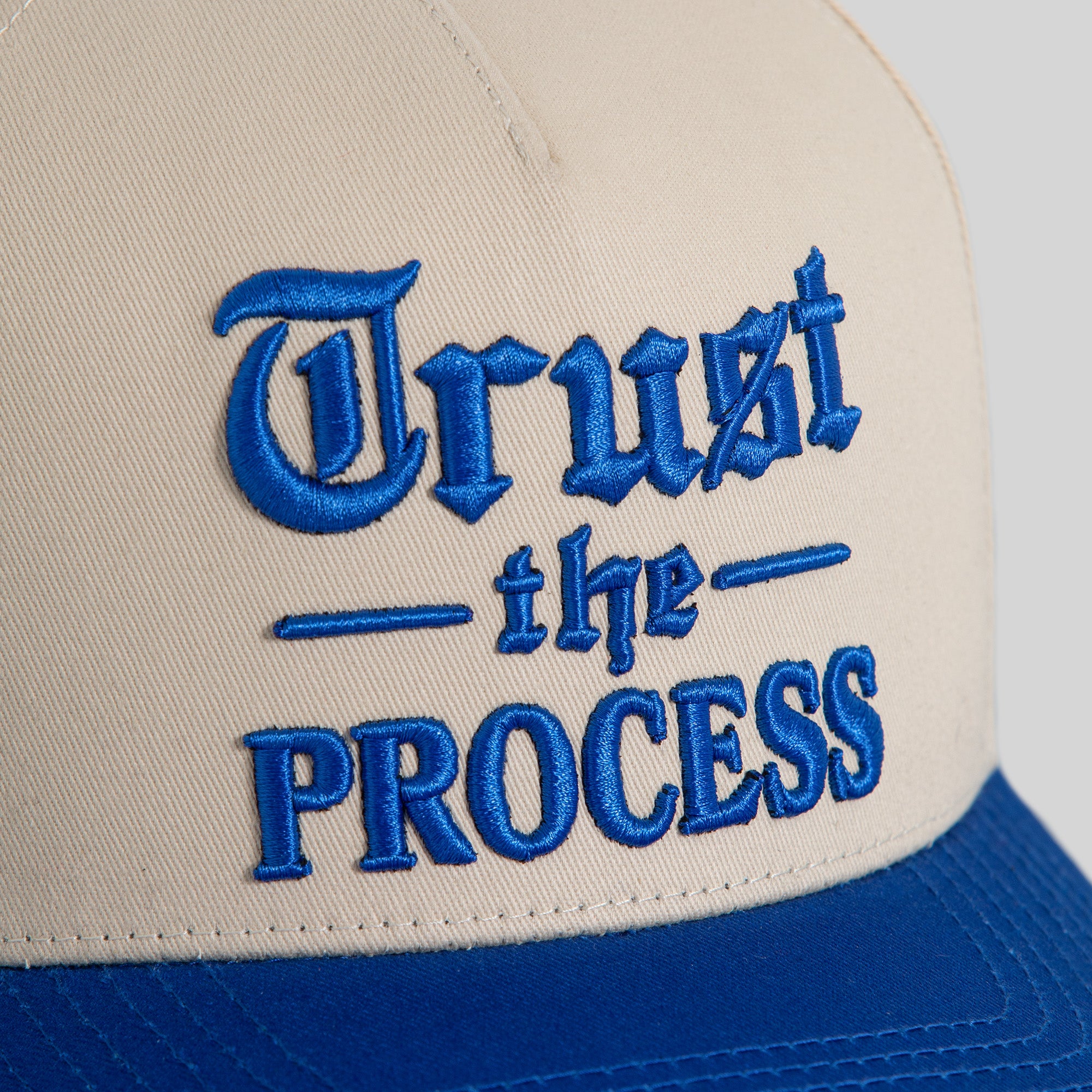 TRUST THE PROCESS SAND ROYAL TWILL TRUCKER