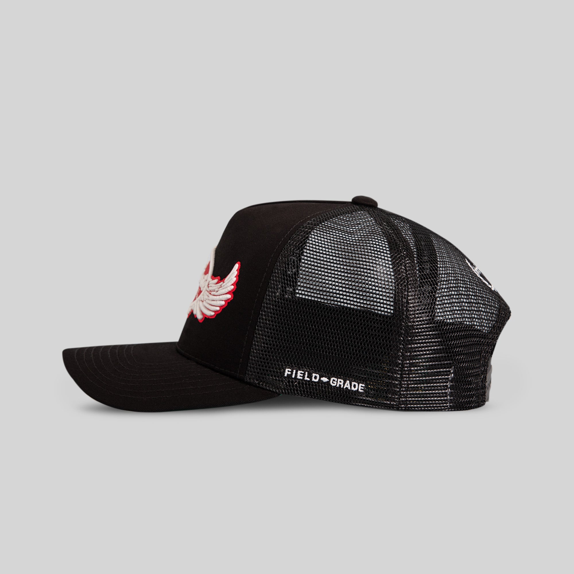 GODS FAVORITE BLACK TWILL MESH TRUCKER