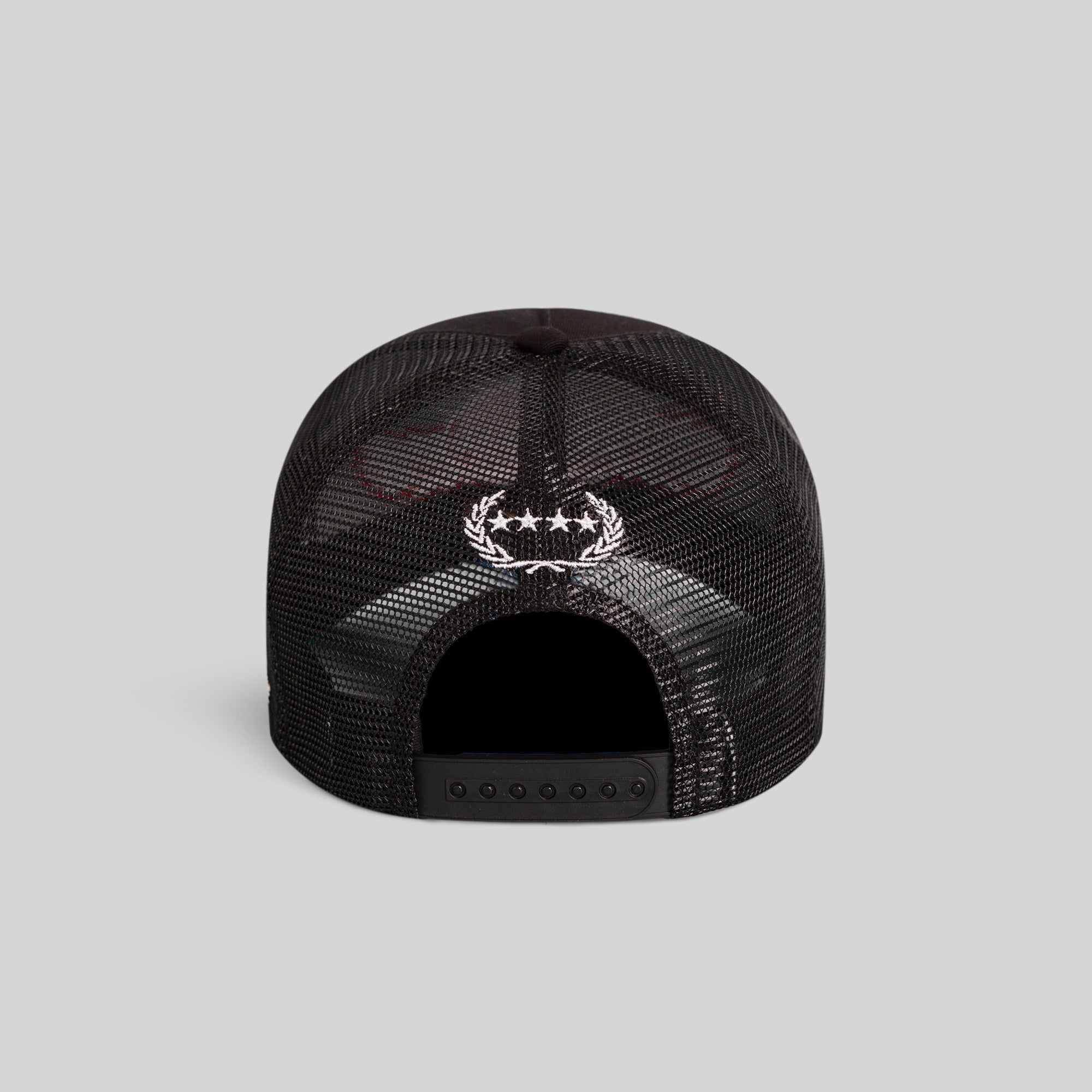 GODS FAVORITE BLACK TWILL MESH TRUCKER