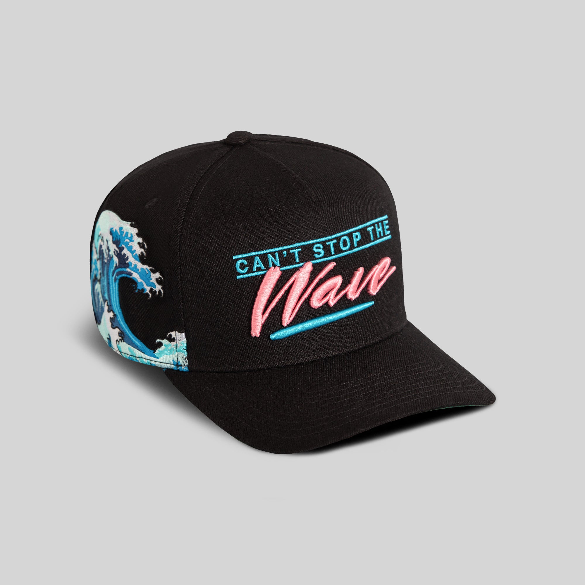 CANT STOP THE WAVE BLACK WOOL TRUCKER