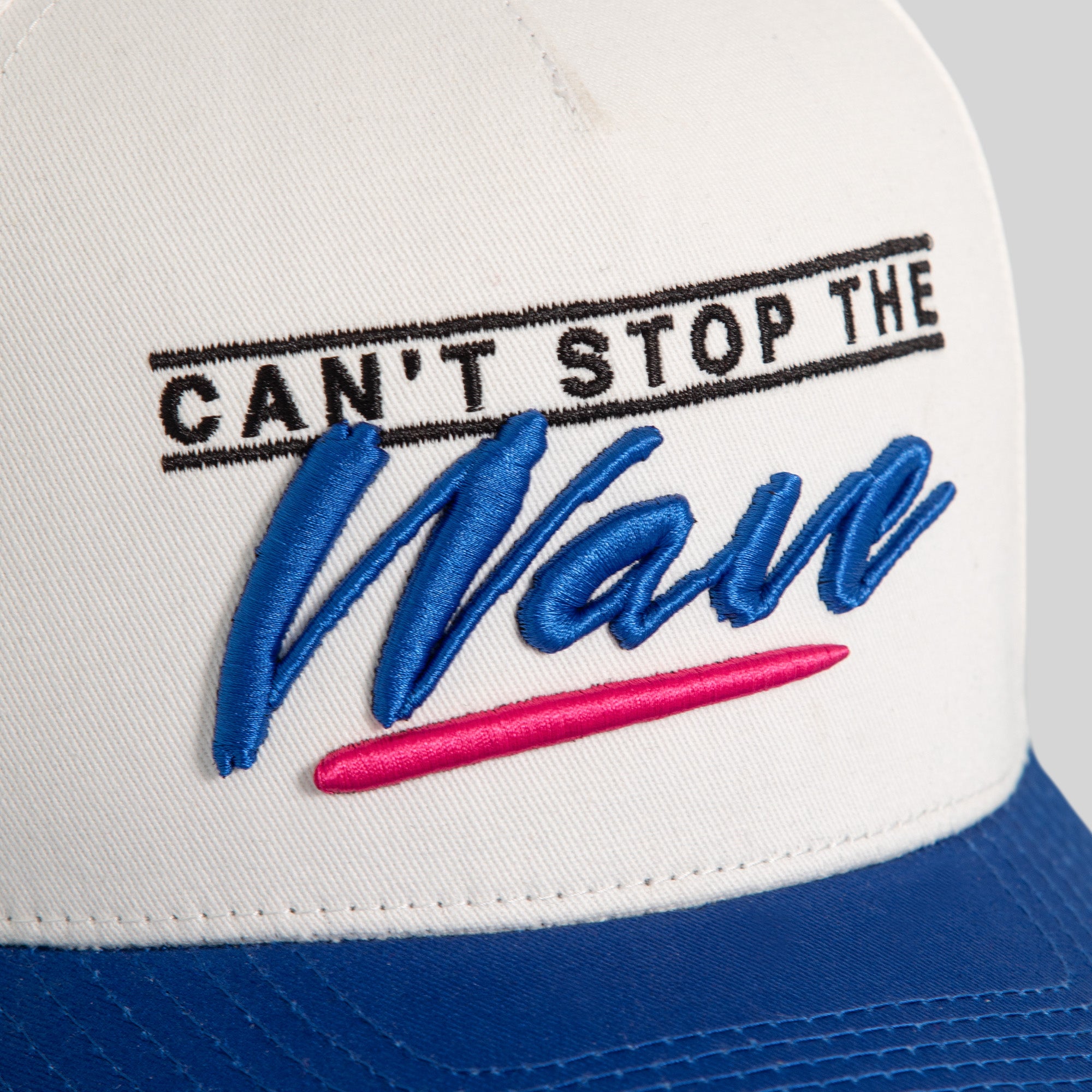 CANT STOP THE WAVE OFF WHITE ROYAL TWILL TRUCKER