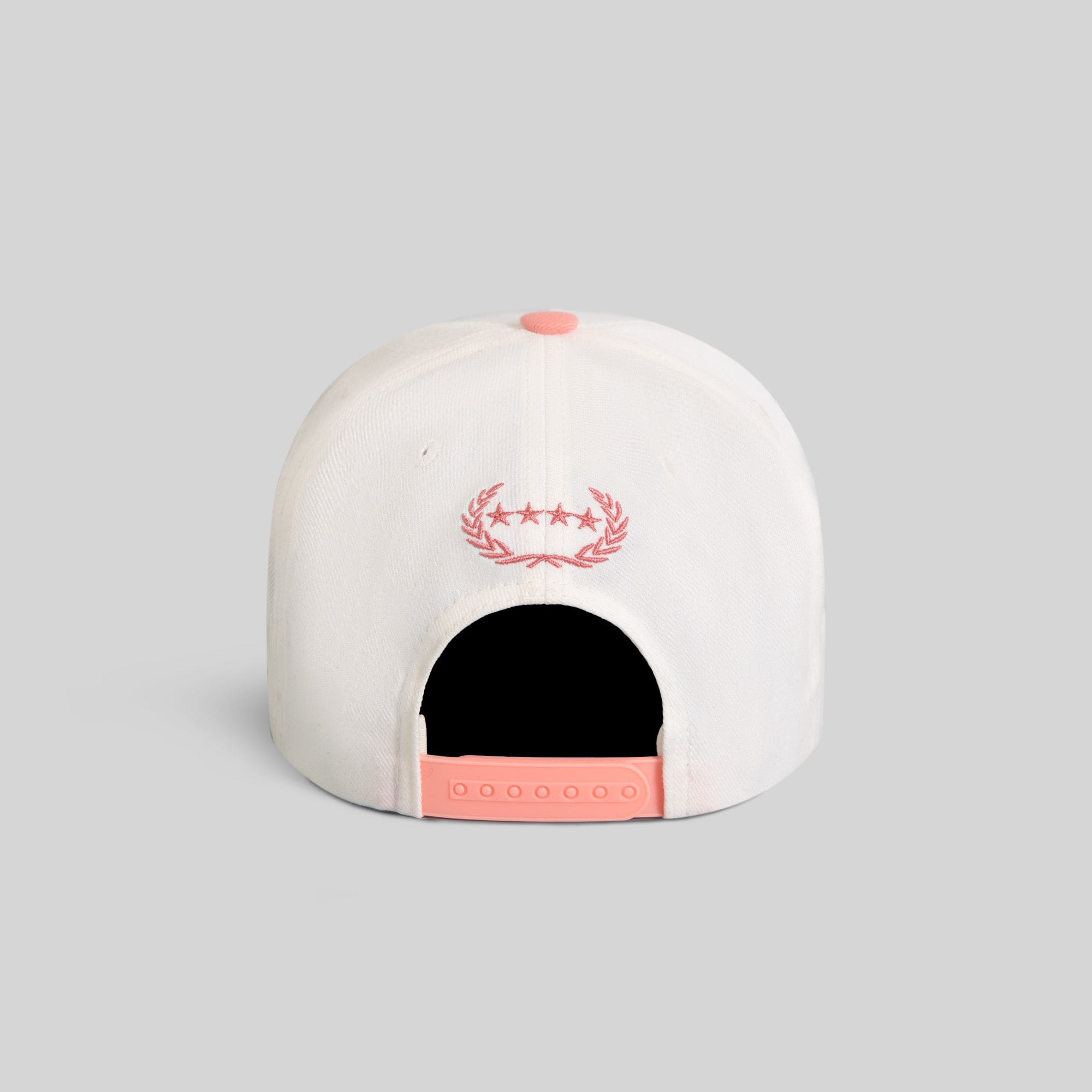 GOOD TIMES OFF WHITE PASTEL PINK WOOL TRUCKER