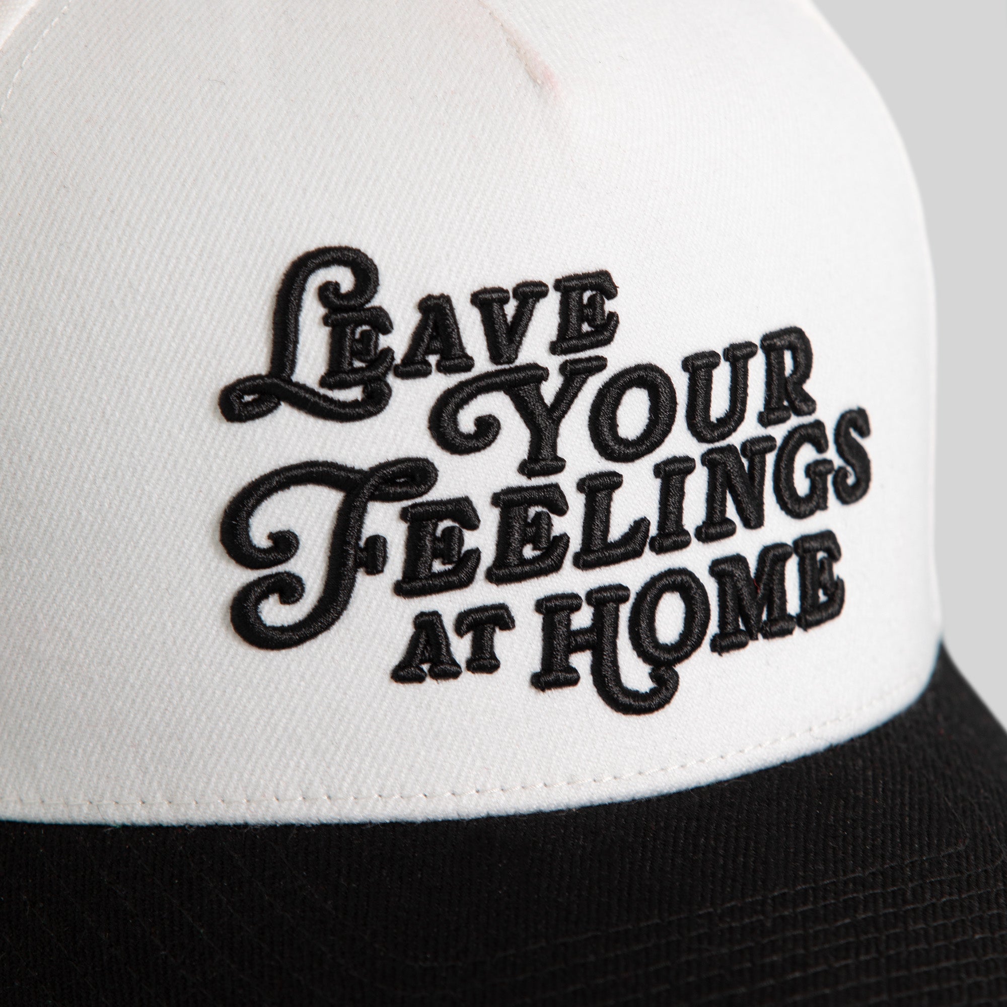 LEAVE YOUR FEELINGS YIN YANG WOOL TRUCKER
