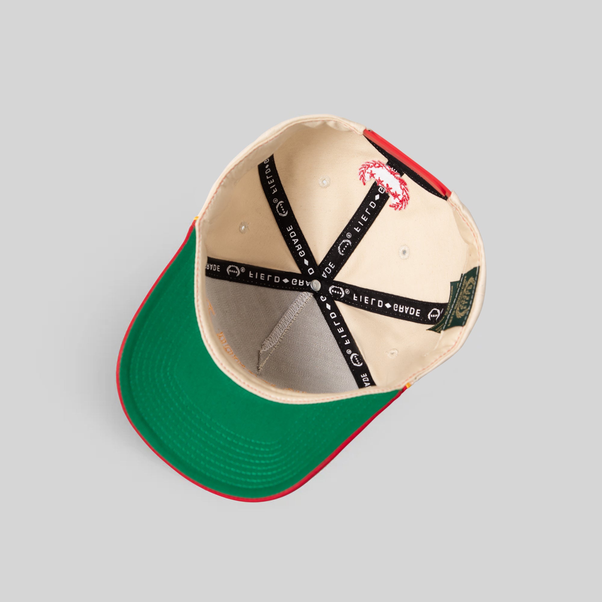 DON'T PLAY YOURSELF FLAMETOOTH SAND RED TWILL TRUCKER