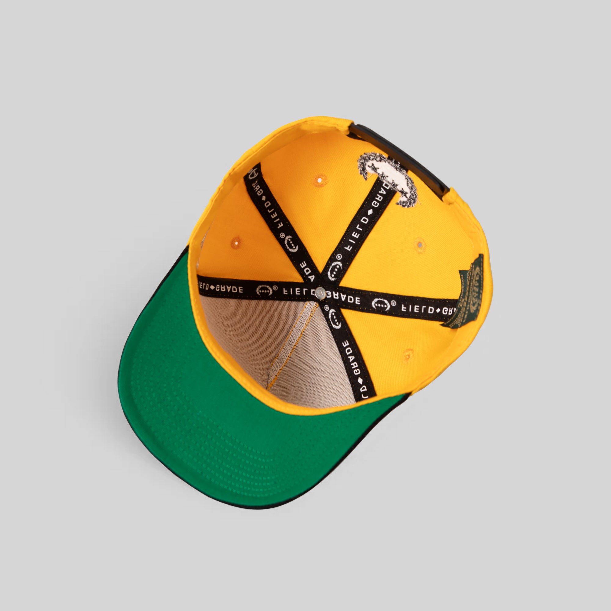 SORRY I'M HIGH ATHLETIC GOLD BLACK WOOL TRUCKER