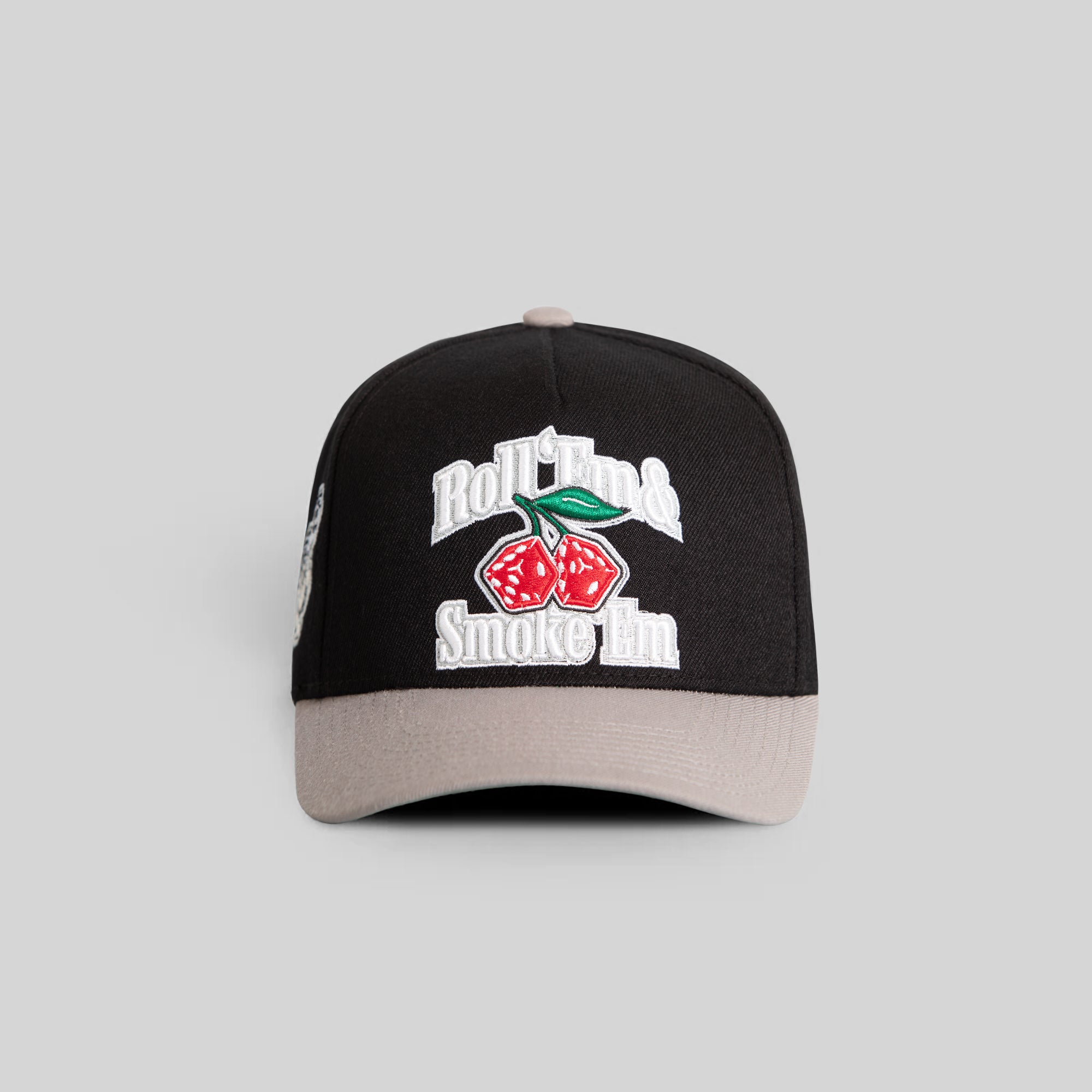ROLL 'EM & SMOKE 'EM BLACK CEMENT WOOL TRUCKER