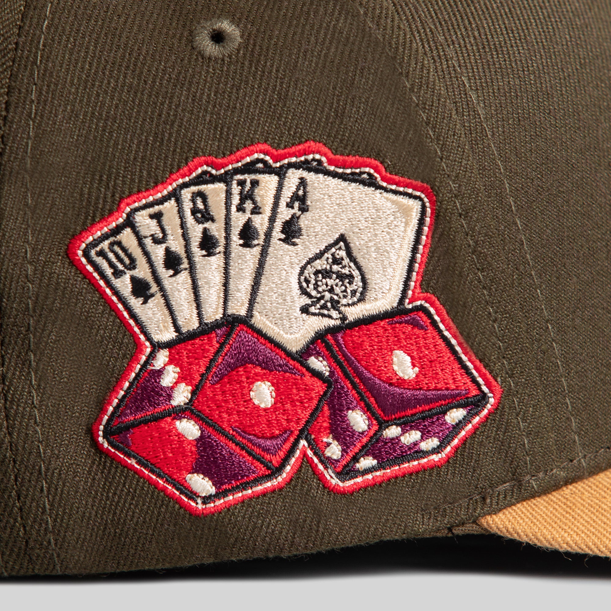 BAD LUCK CASINO OLIVE WHEAT WOOL TRUCKER