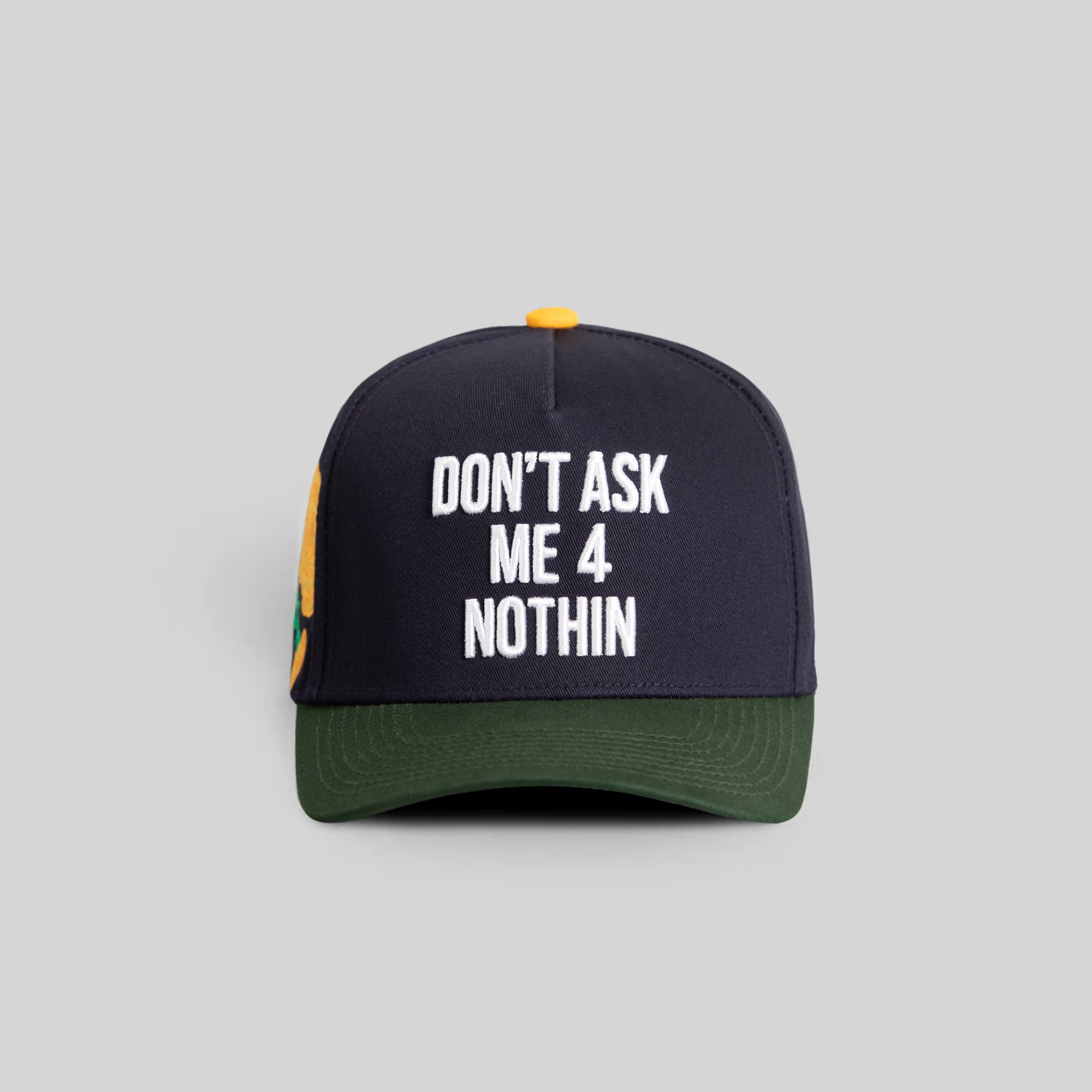 DON'T ASK ME MARIGOLD DEEP NAVY FG GREEN TWILL TRUCKER