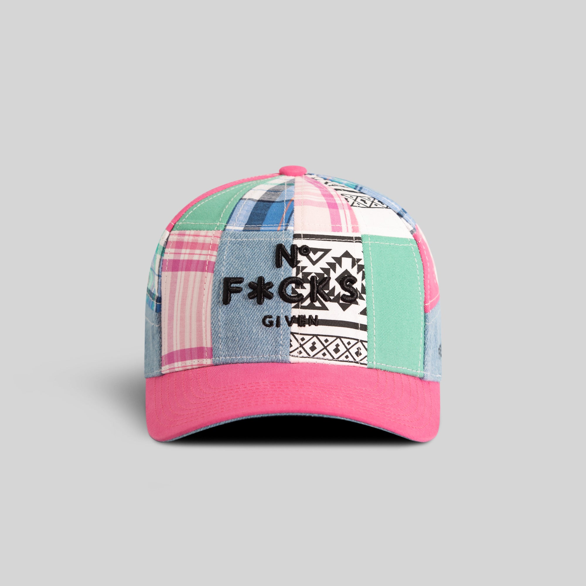 NO F*CKS GIVEN SUMMER PATCHWORK TWILL TRUCKER
