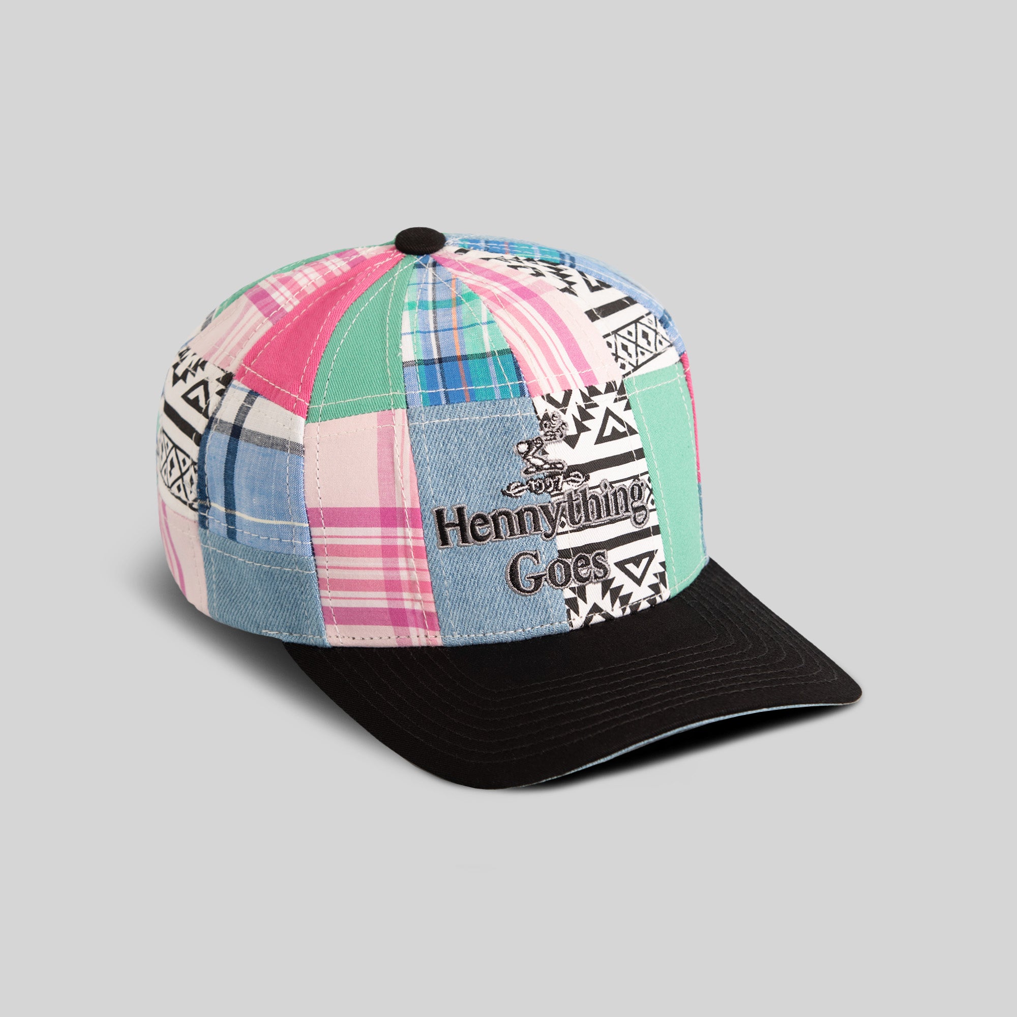 HENNYTHING GOES SUMMER PATCHWORK TWILL TRUCKER