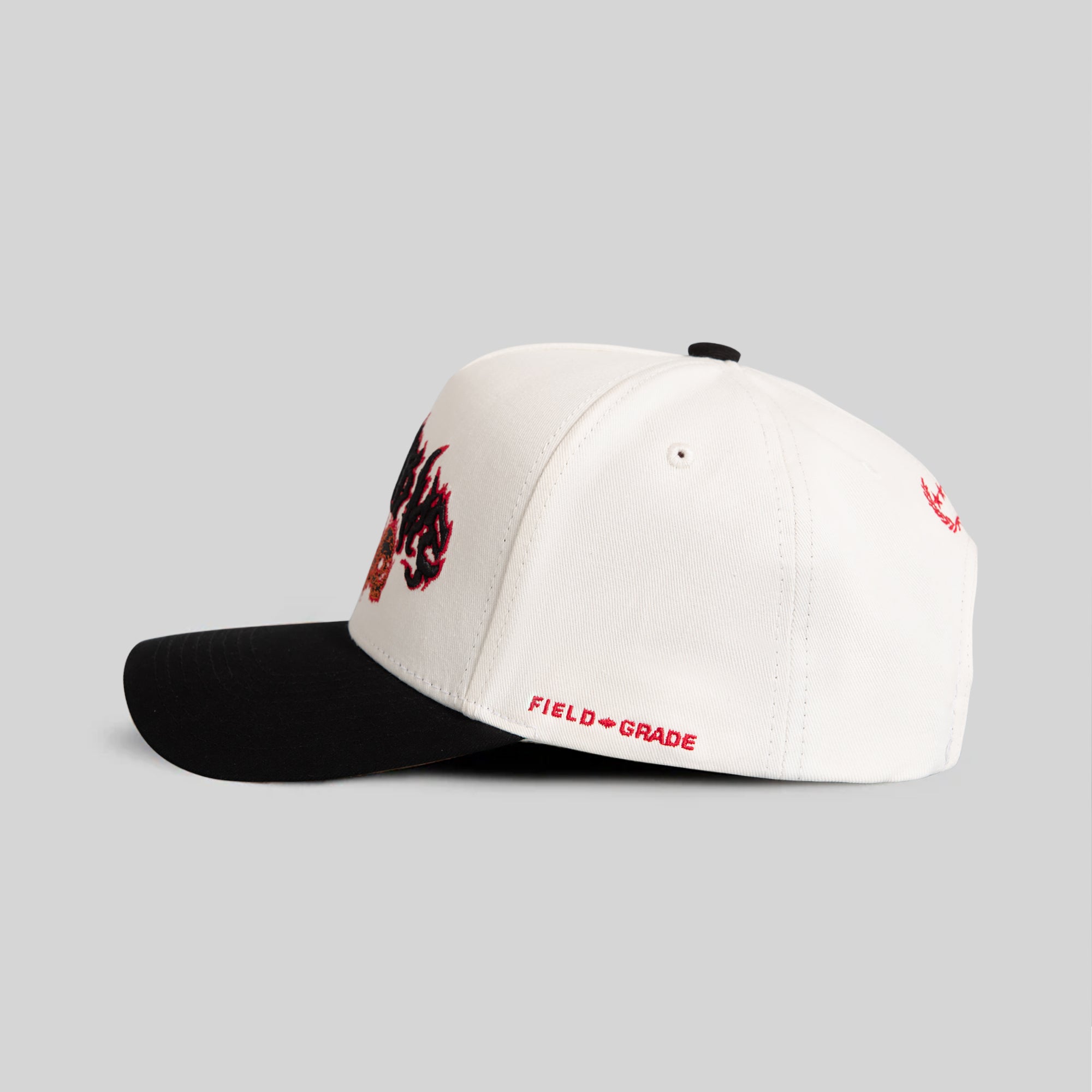 PRAY FOR ME OFF WHITE BLACK TWILL TRUCKER