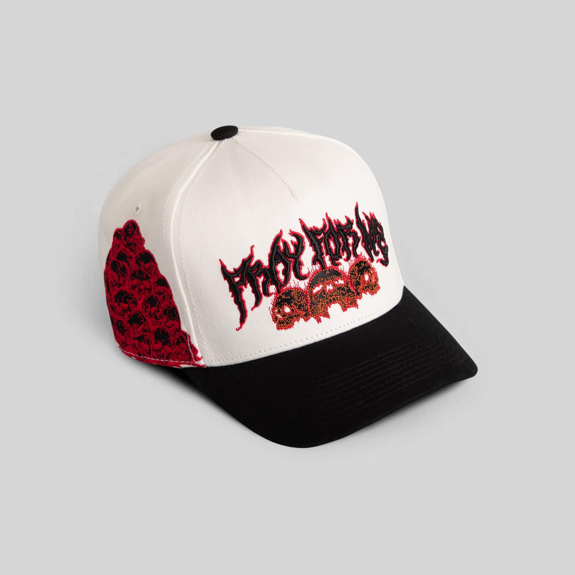 PRAY FOR ME OFF WHITE BLACK TWILL TRUCKER