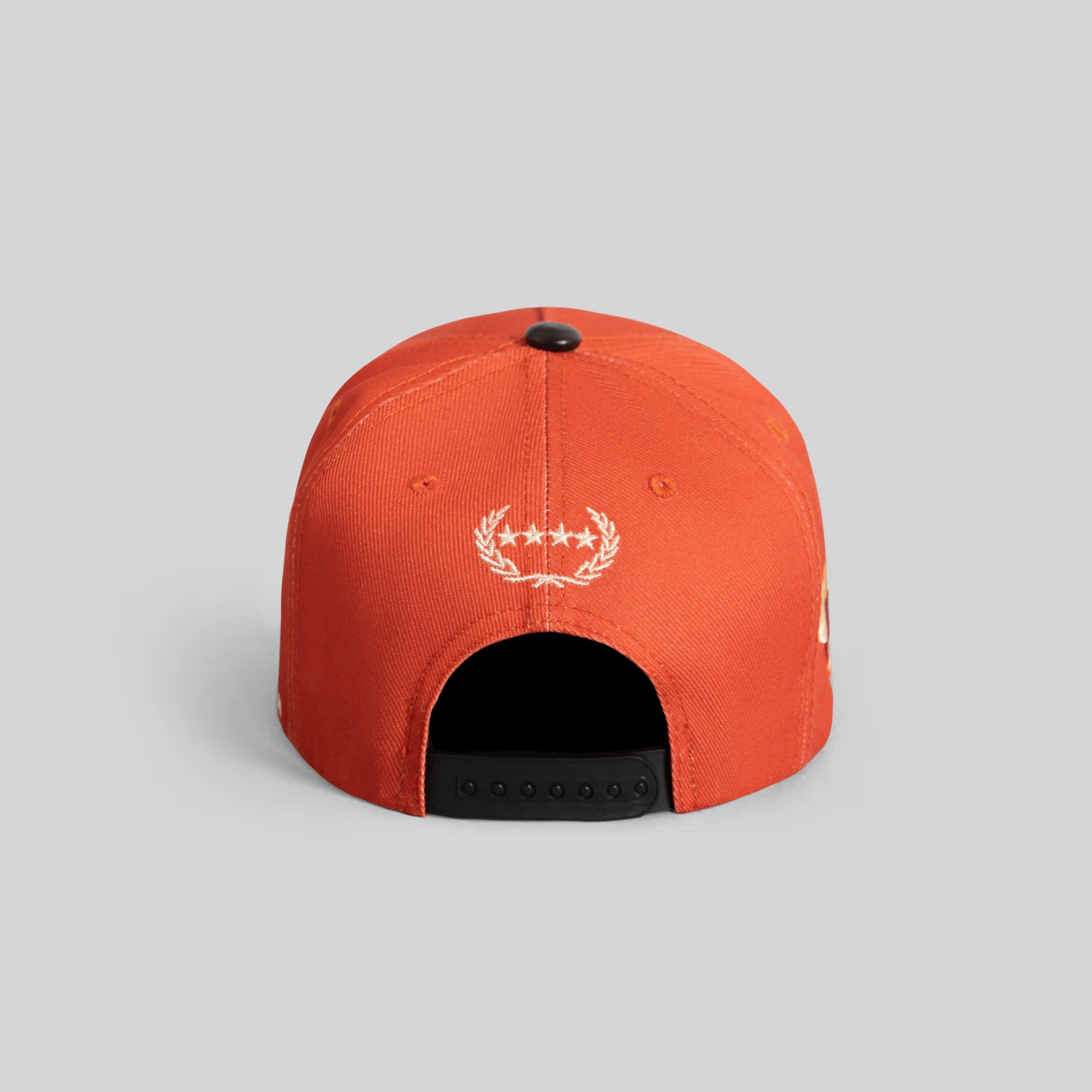 FIELD GRADE X KURVE STUDIO NY IS HEALING BURNT ORANGE BLACK WOOL LEATHER TRUCKER