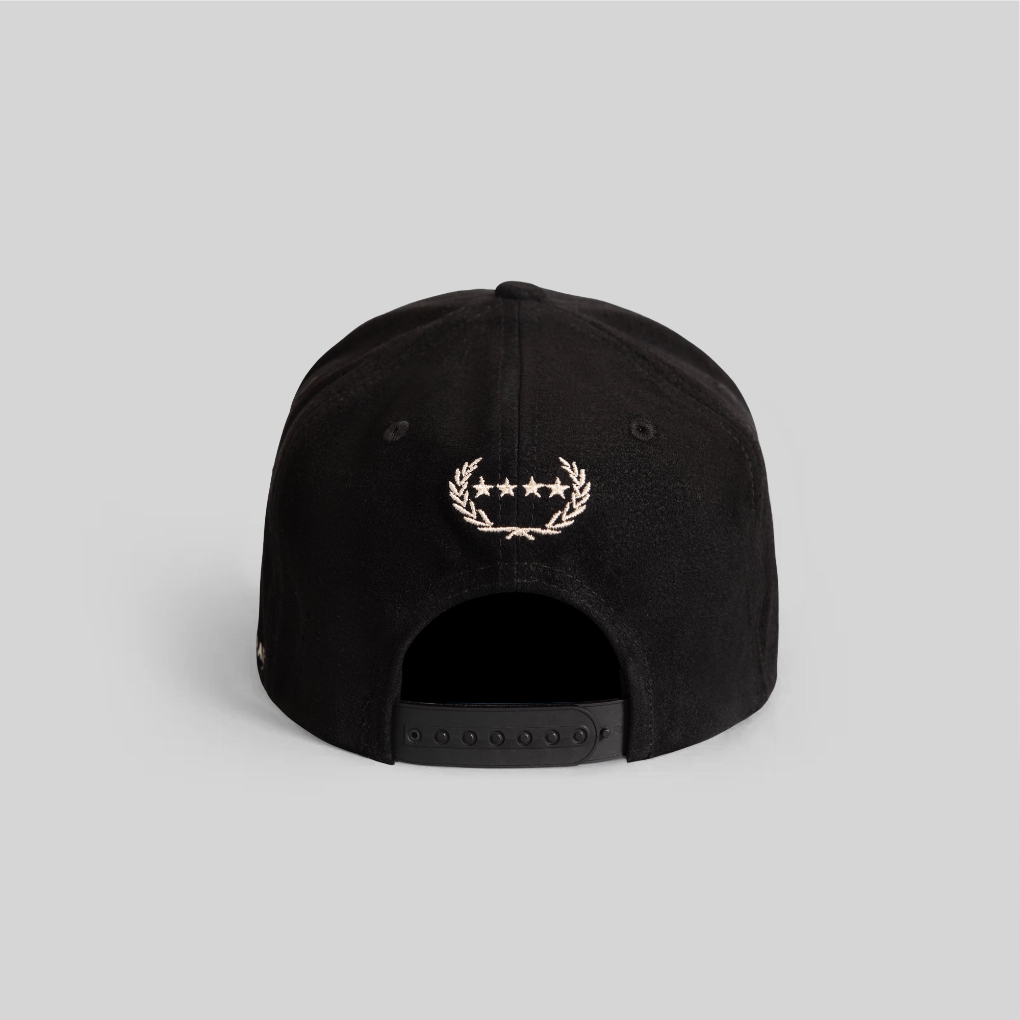 MODEST SCRIPT BLACK SUEDE TRUCKER