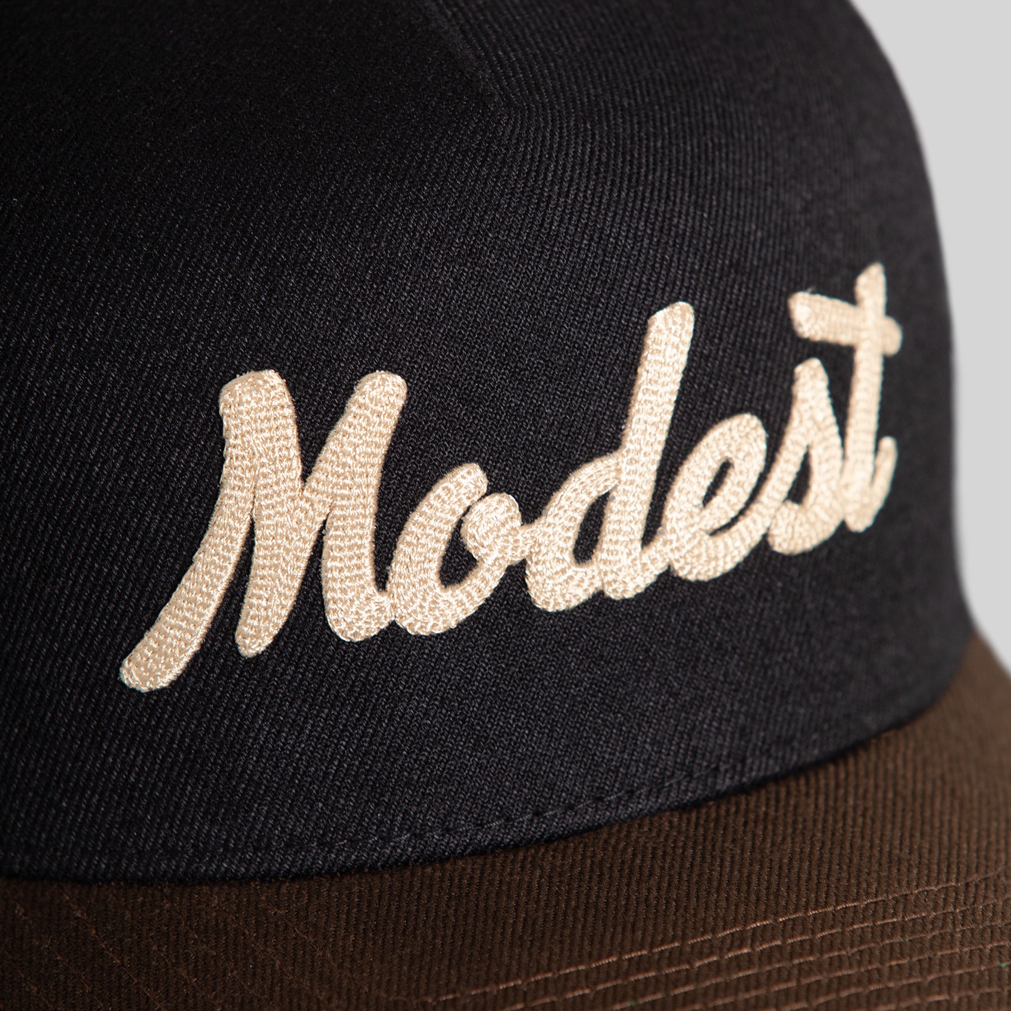 MODEST BLACK MOCHA WOOL TRUCKER