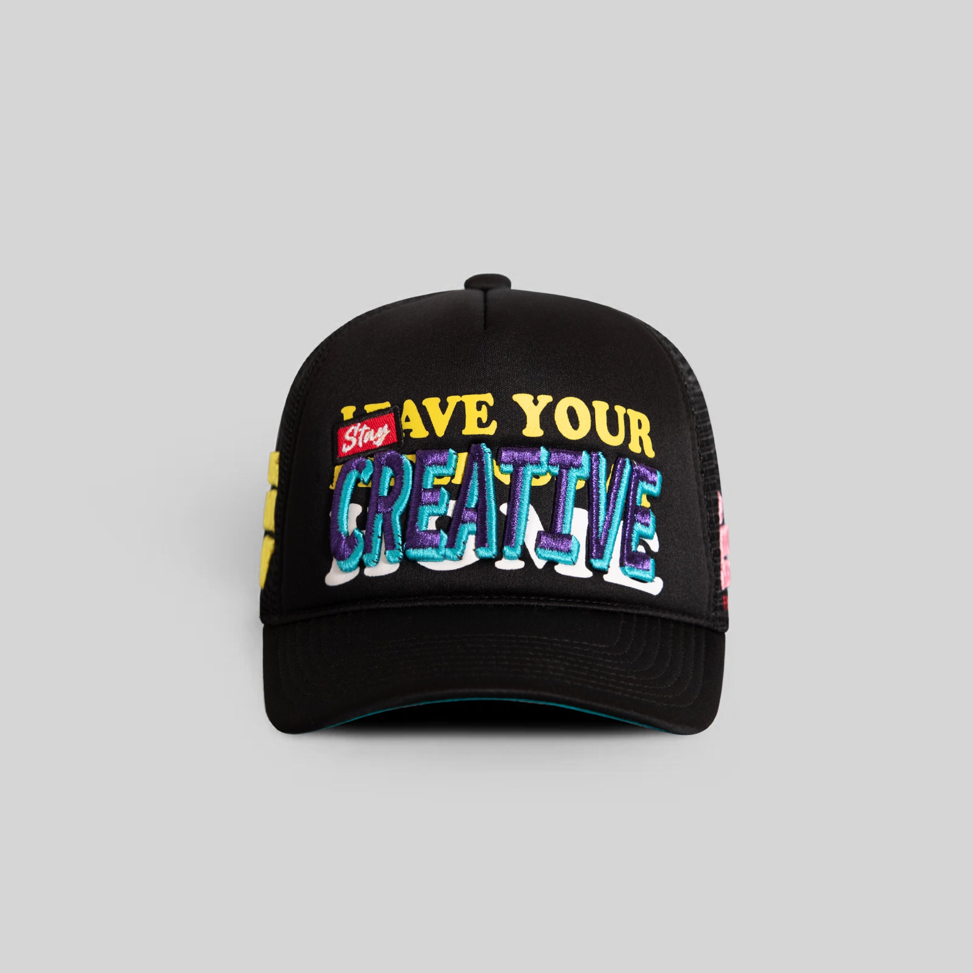 STAY CREATIVE FOAM BLACK MESH TRUCKER