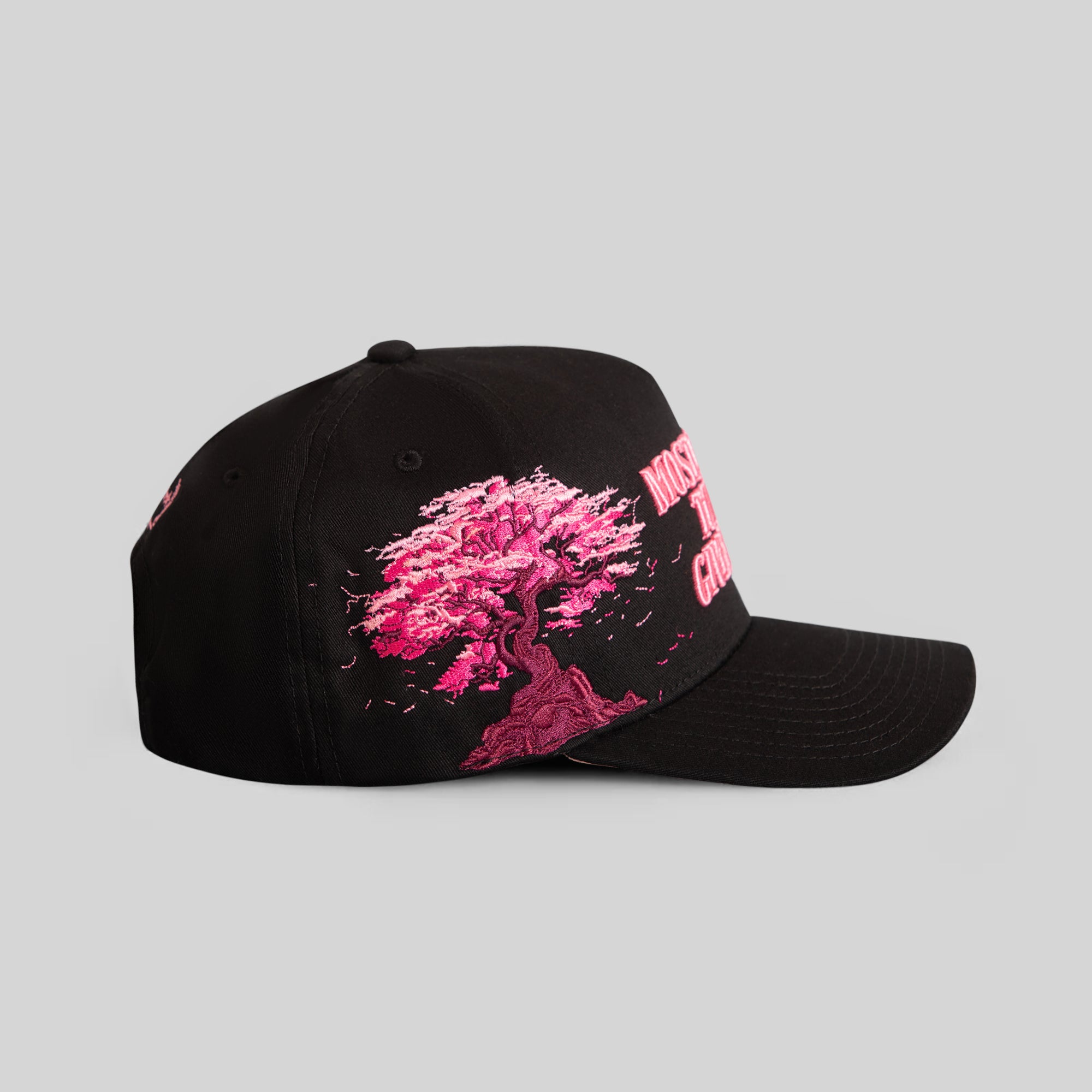 MOST LIKELY CHERRY BLOSSOM BLACK TWILL TRUCKER