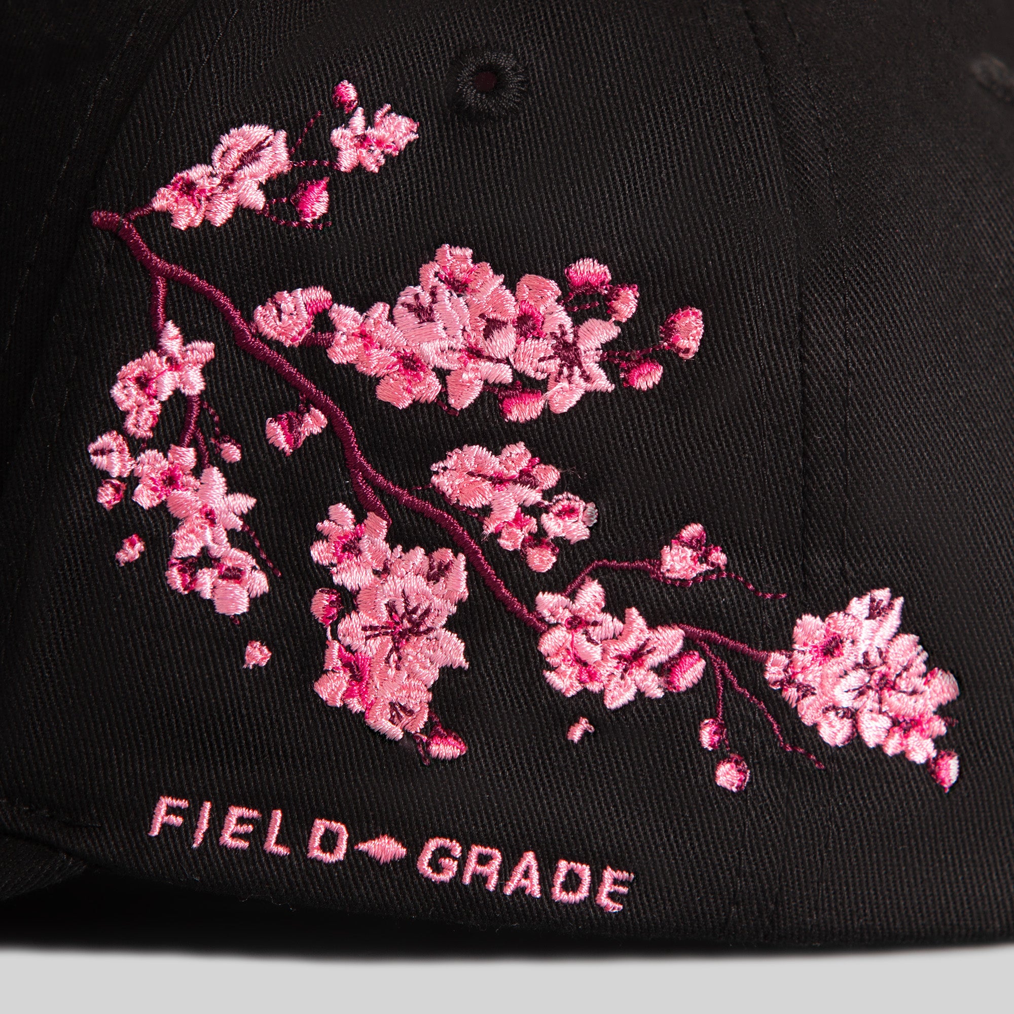 MOST LIKELY CHERRY BLOSSOM BLACK TWILL TRUCKER
