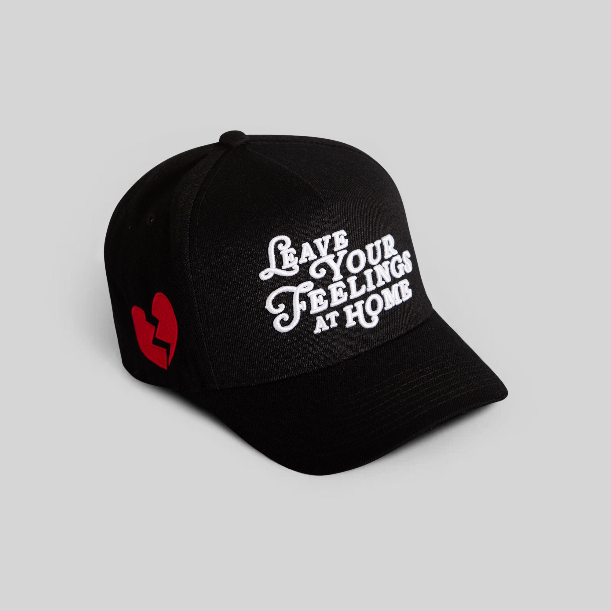LEAVE YOUR FEELINGS BLACK AWOOL TRUCKER