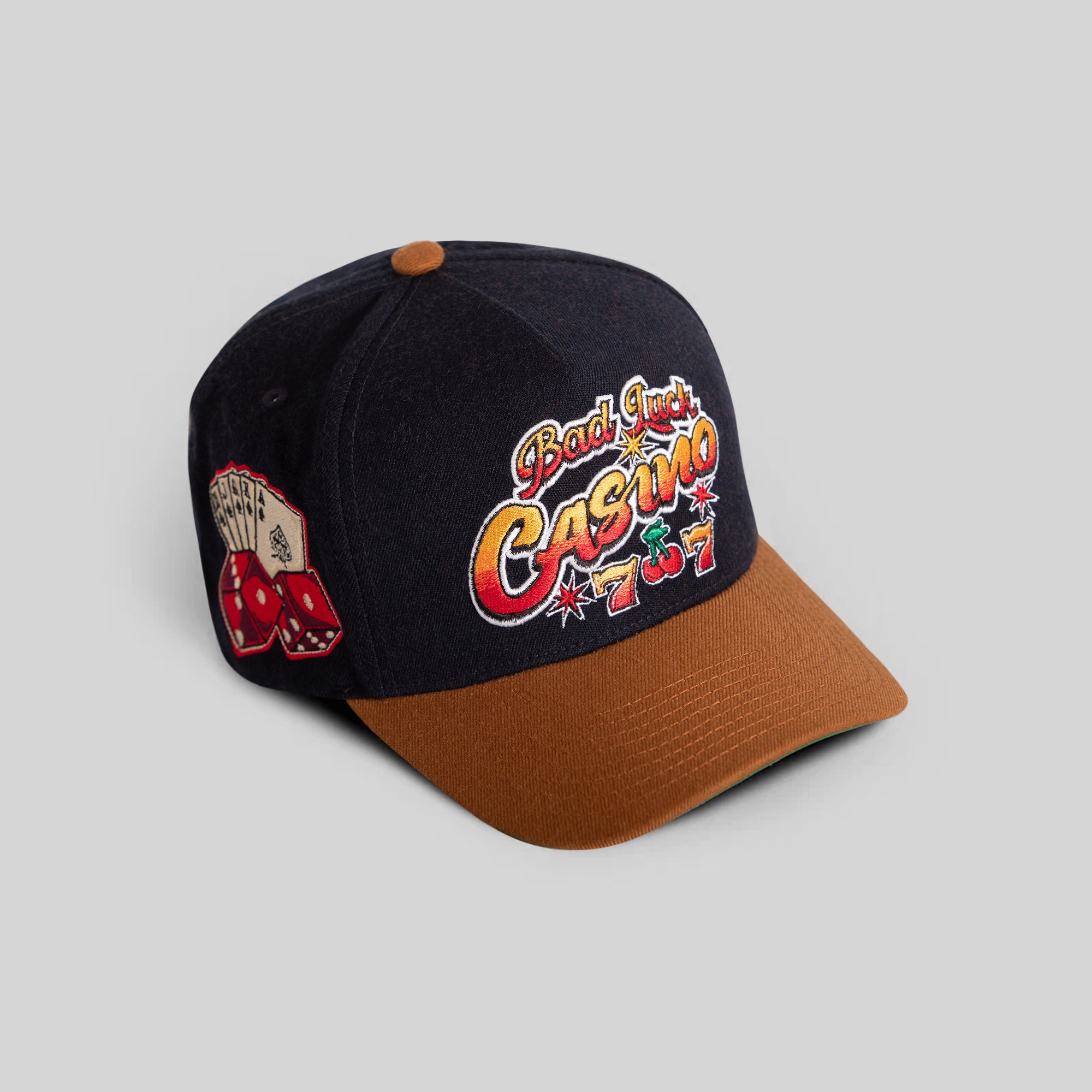 BAD LUCK CASINO DEEP NAVY SESAME WOOL TRUCKER