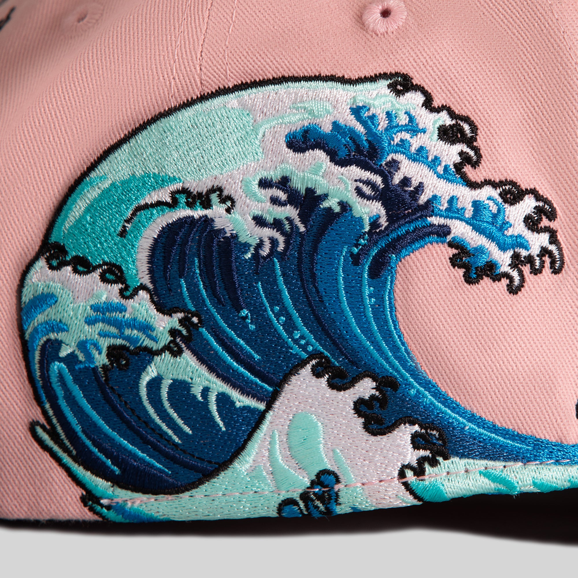 CANT STOP THE WAVE PINK BLACK TWILL TRUCKER