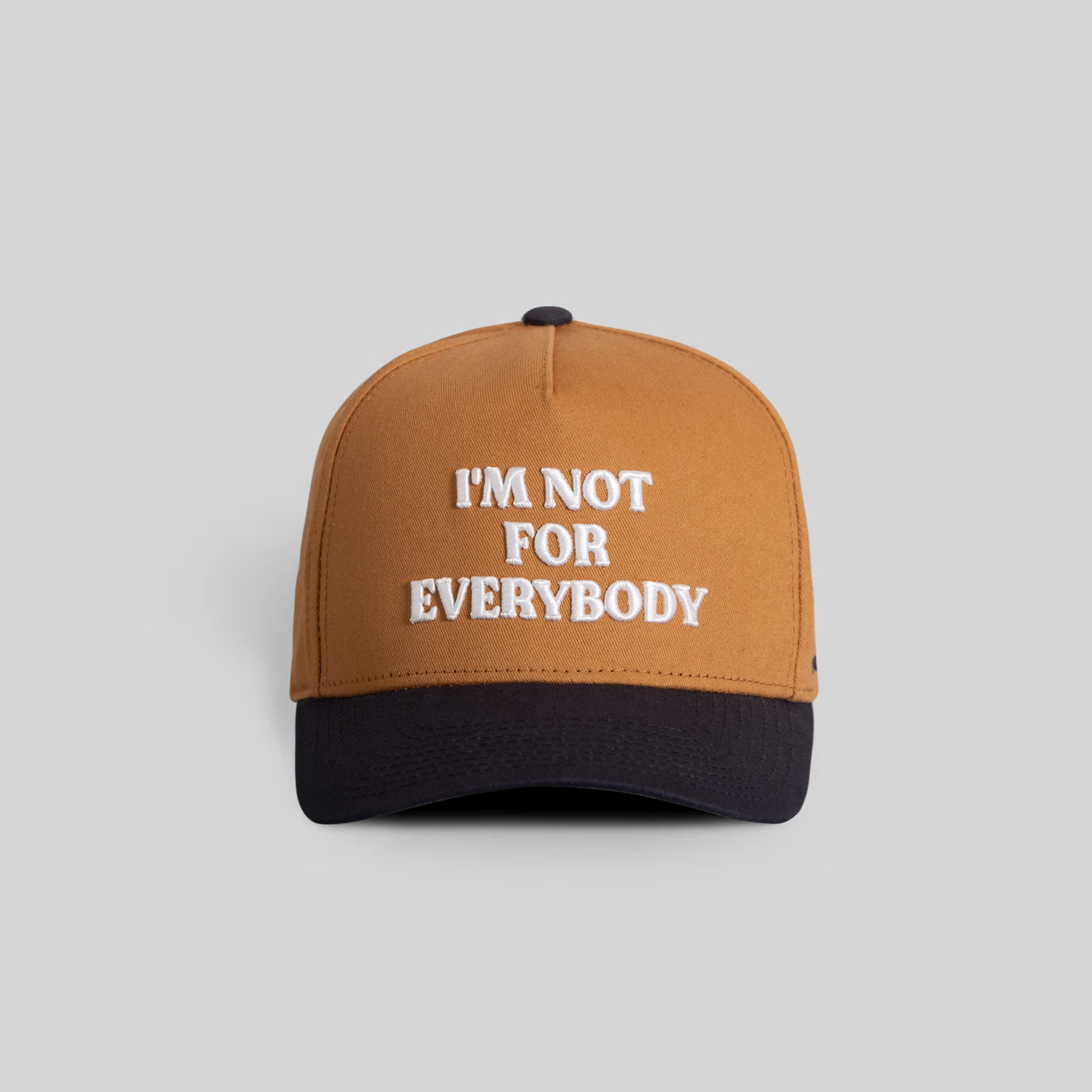 I'M NOT FOR EVERYBODY WHEAT DEEP NAVY TWILL TRUCKER