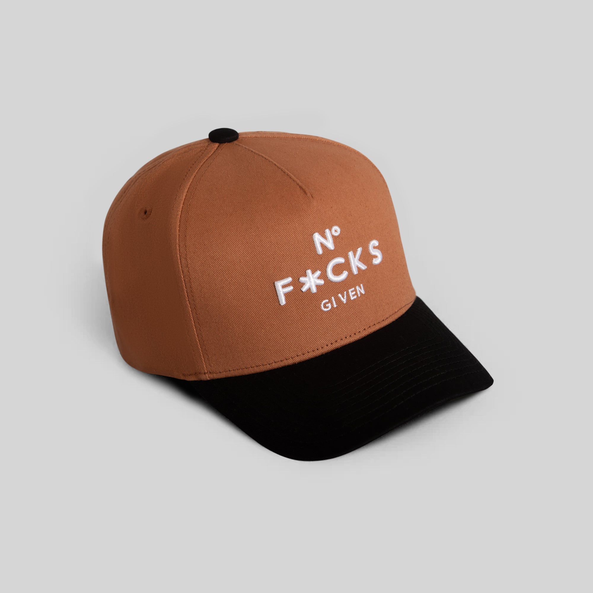 NO F*CKS GIVEN PANAMA BLACK TWILL TRUCKER