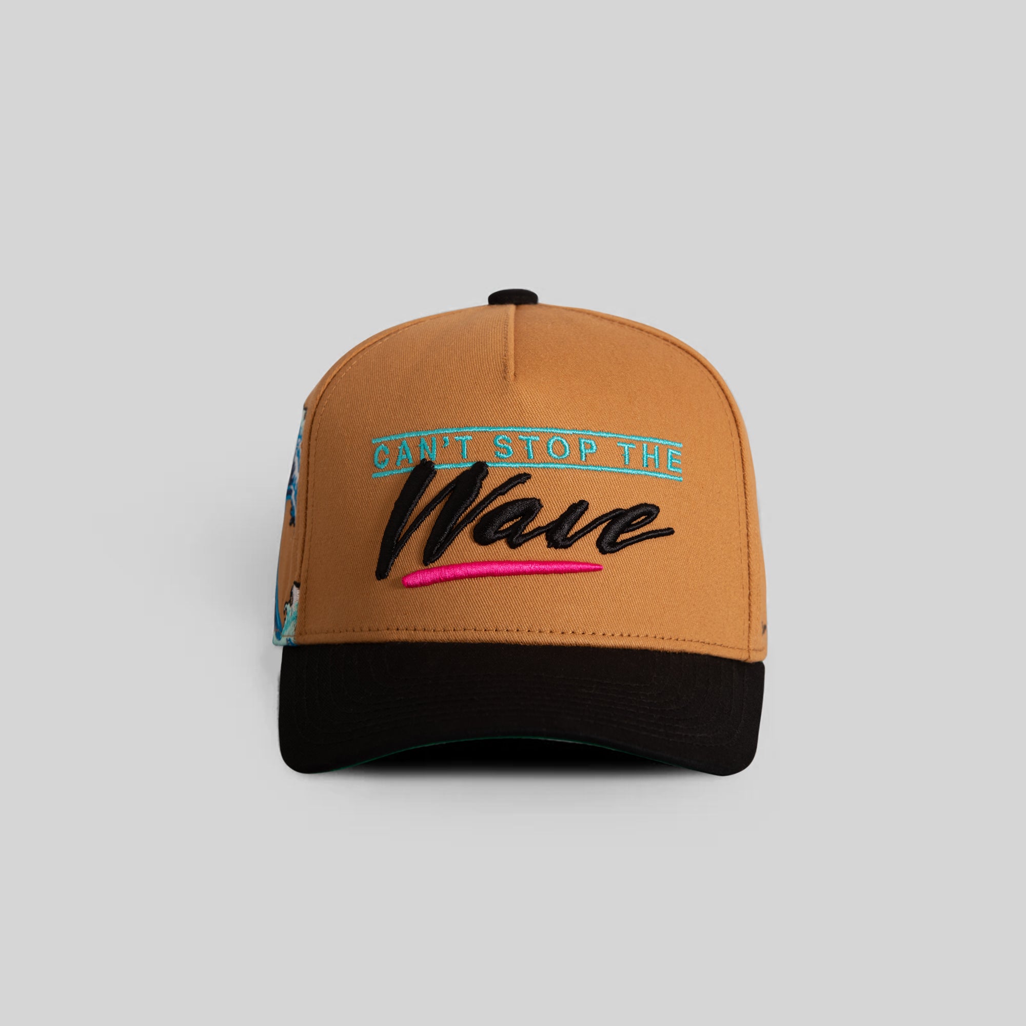 CAN'T STOP THE WAVE WHEAT BLACK TWILL TRUCKER