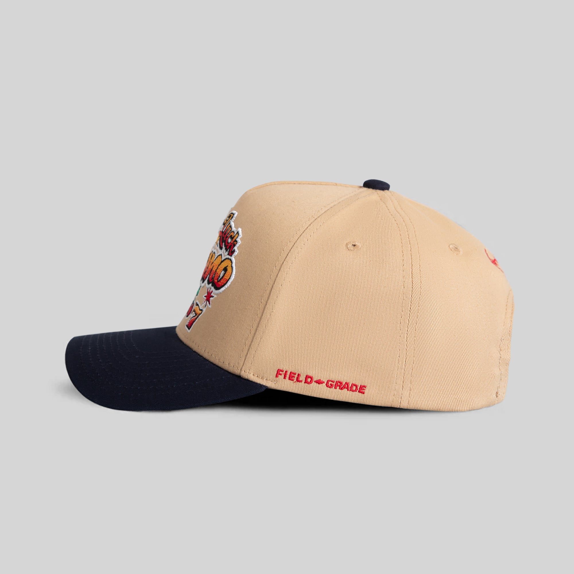 BAD LUCK CASINO TAUPE DEEP NAVY TWILL TRUCKER