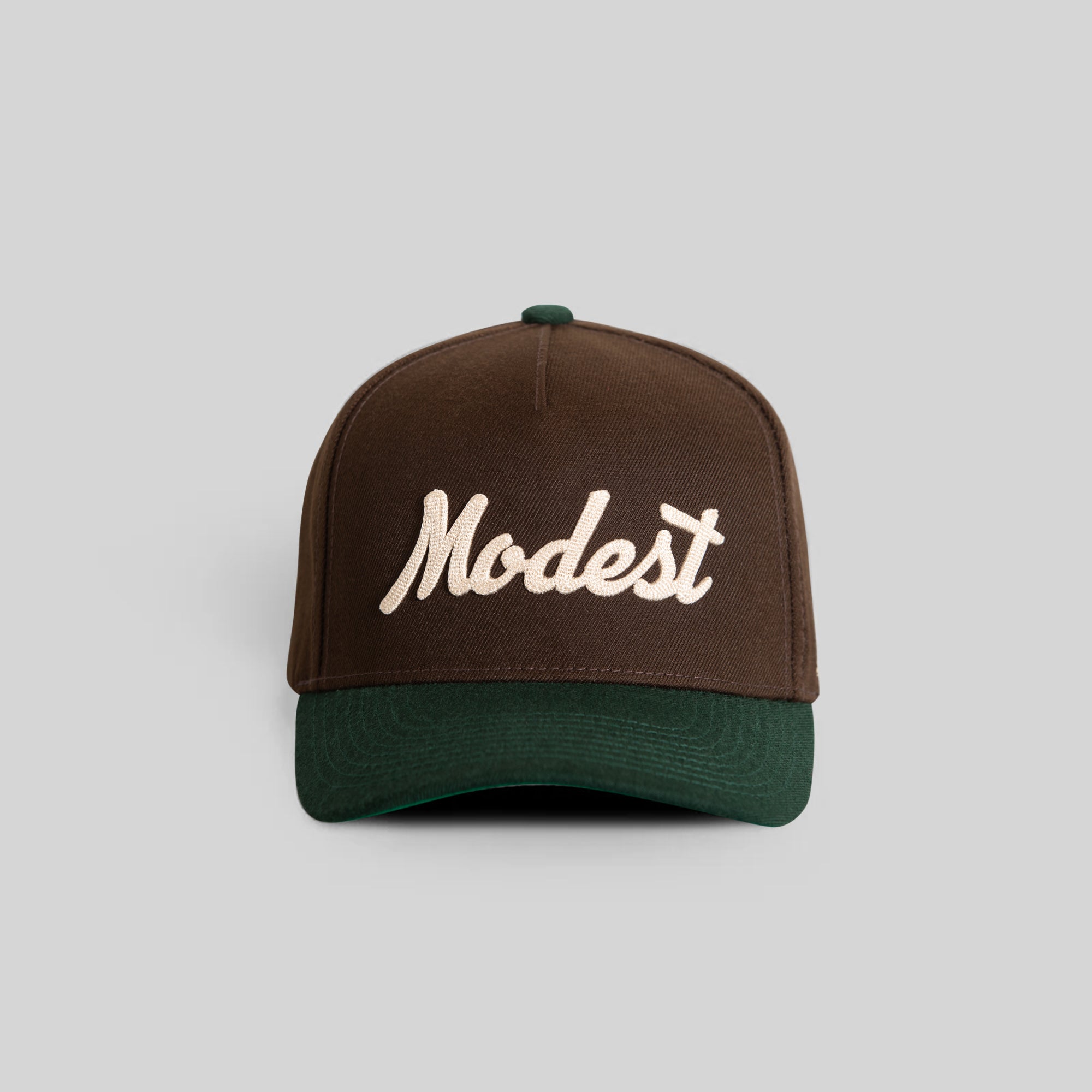 MODEST MOCHA FG GREEN WOOL TRUCKER