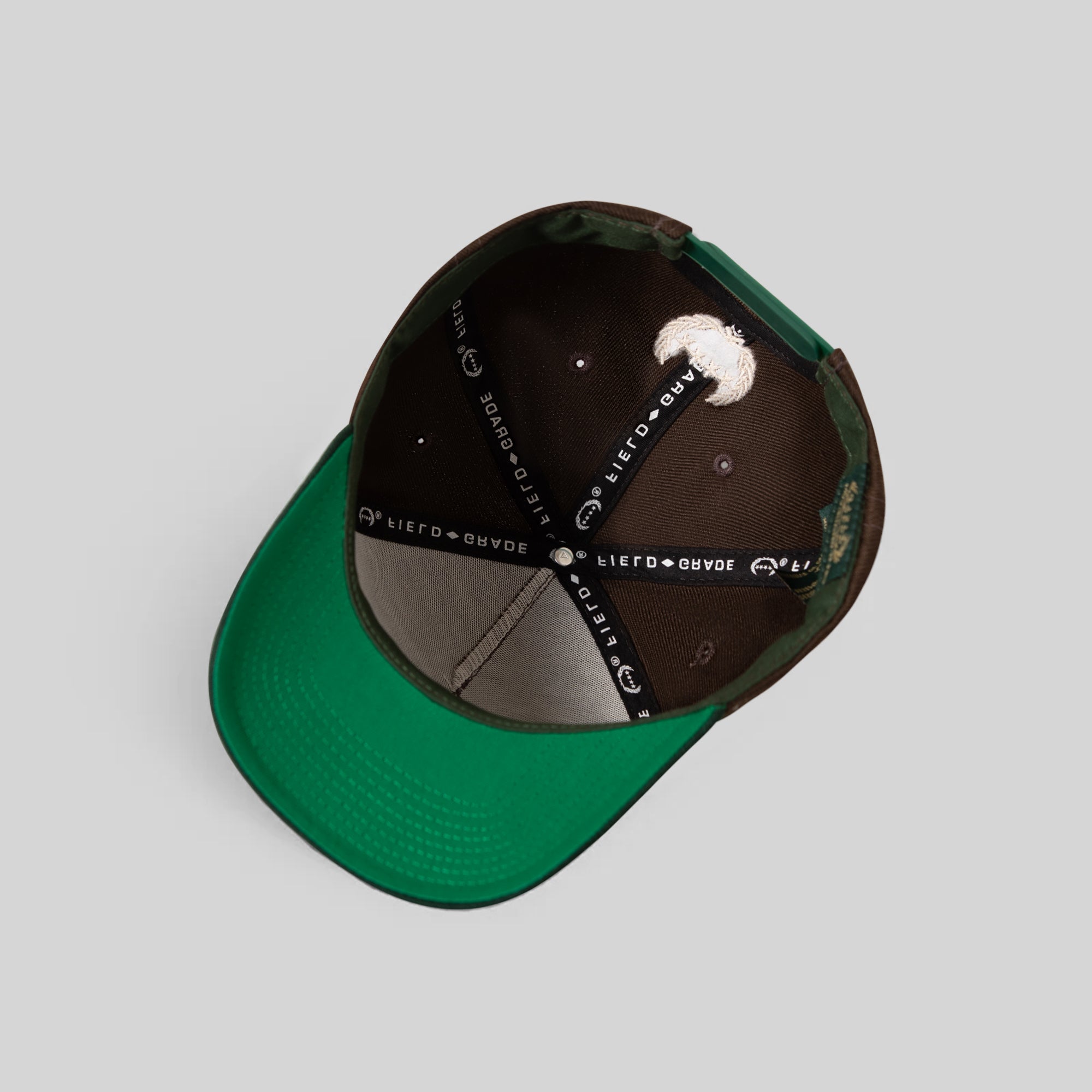 MODEST MOCHA FG GREEN WOOL TRUCKER