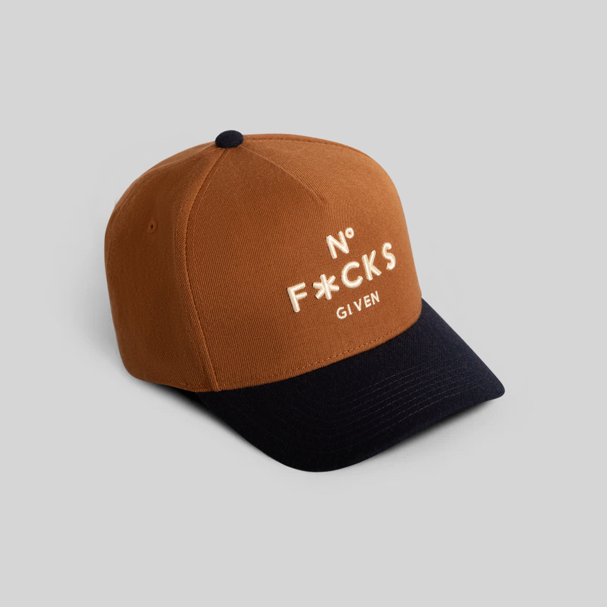 NO F*CKS GIVEN SESAME DEEP NAVY WOOL TRUCKER