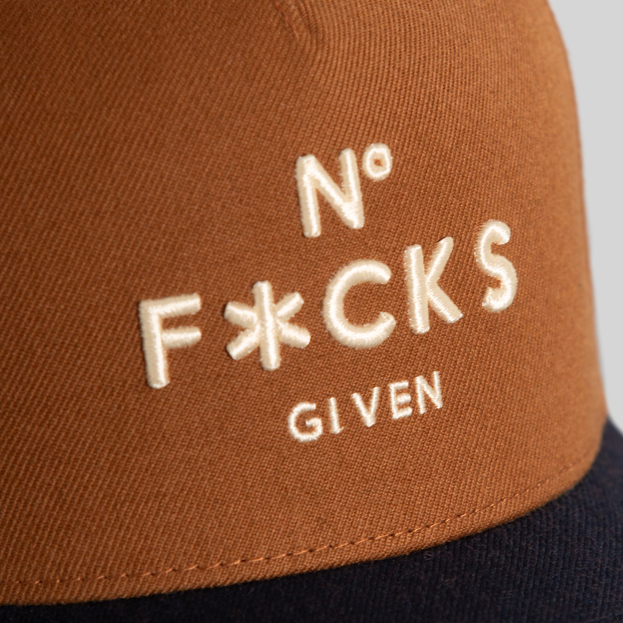 NO F*CKS GIVEN SESAME DEEP NAVY WOOL TRUCKER