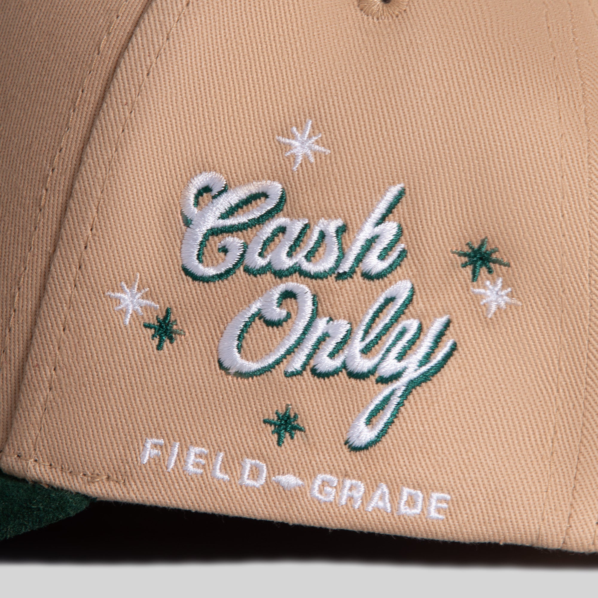 PLAYERS CLUB TAUPE FG GREEN TWILL SUEDE TRUCKER