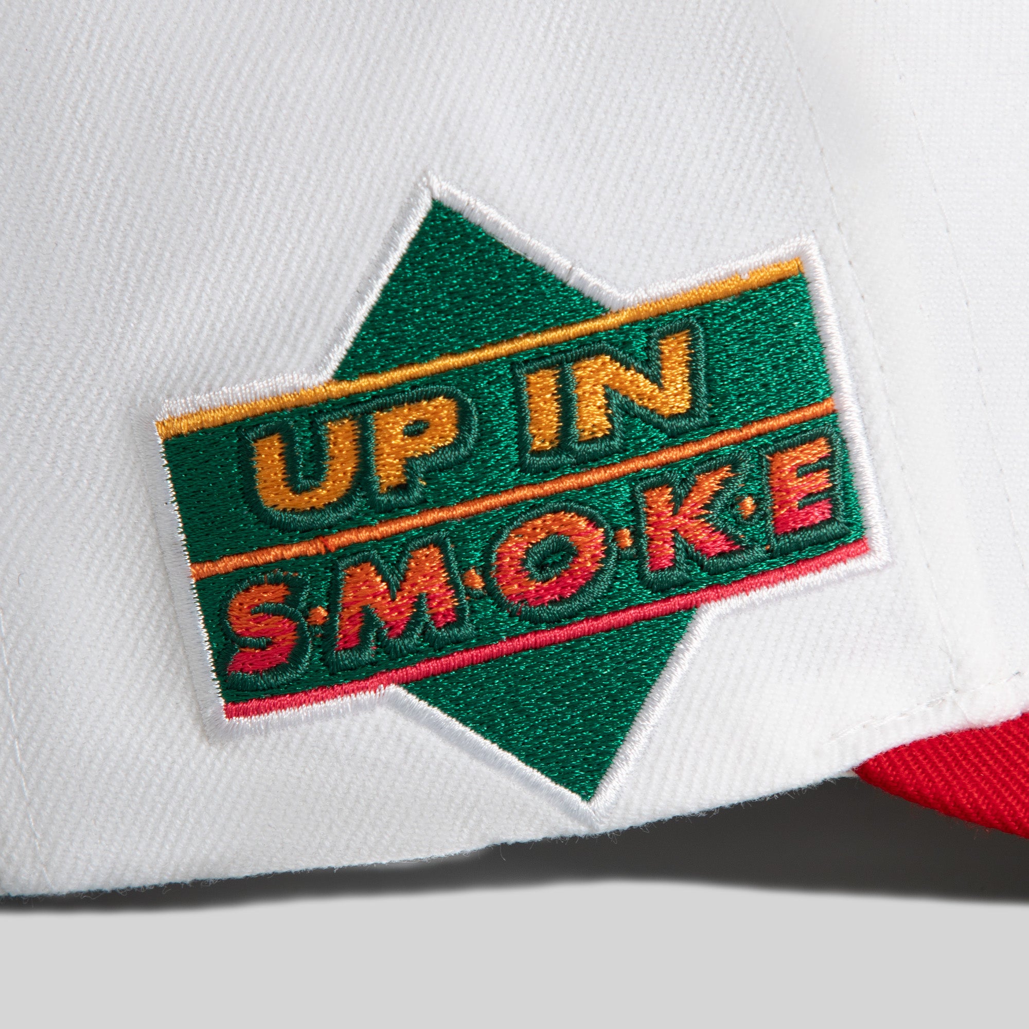 SORRY I'M HIGH OFF WHITE RED WOOL TRUCKER