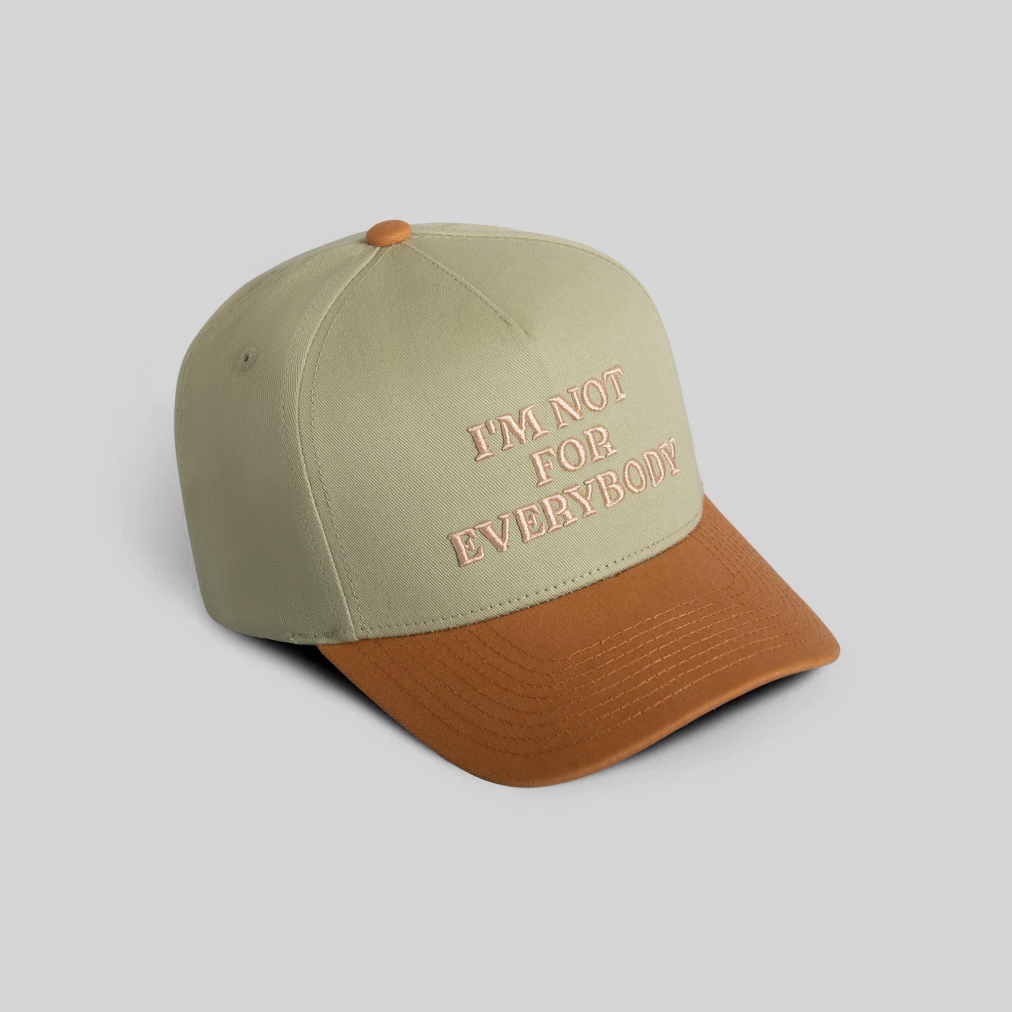 I'M NOT FOR EVERYBODY SAGE WHEAT TWILL TRUCKER