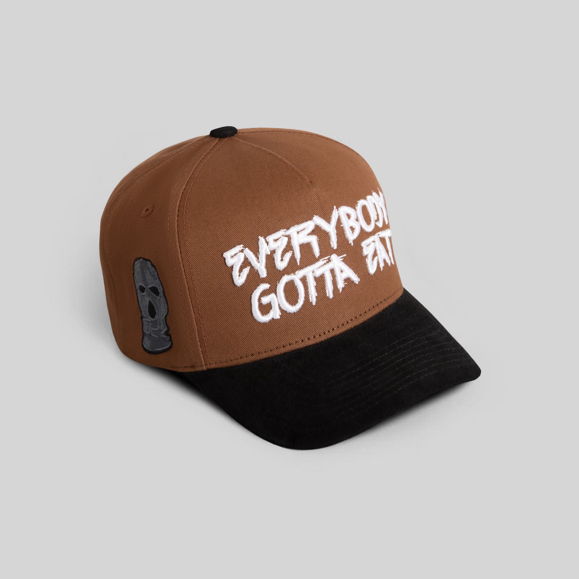 EVERYBODY GOTTA EAT SESAME BLACK TWILL SUEDE TRUCKER