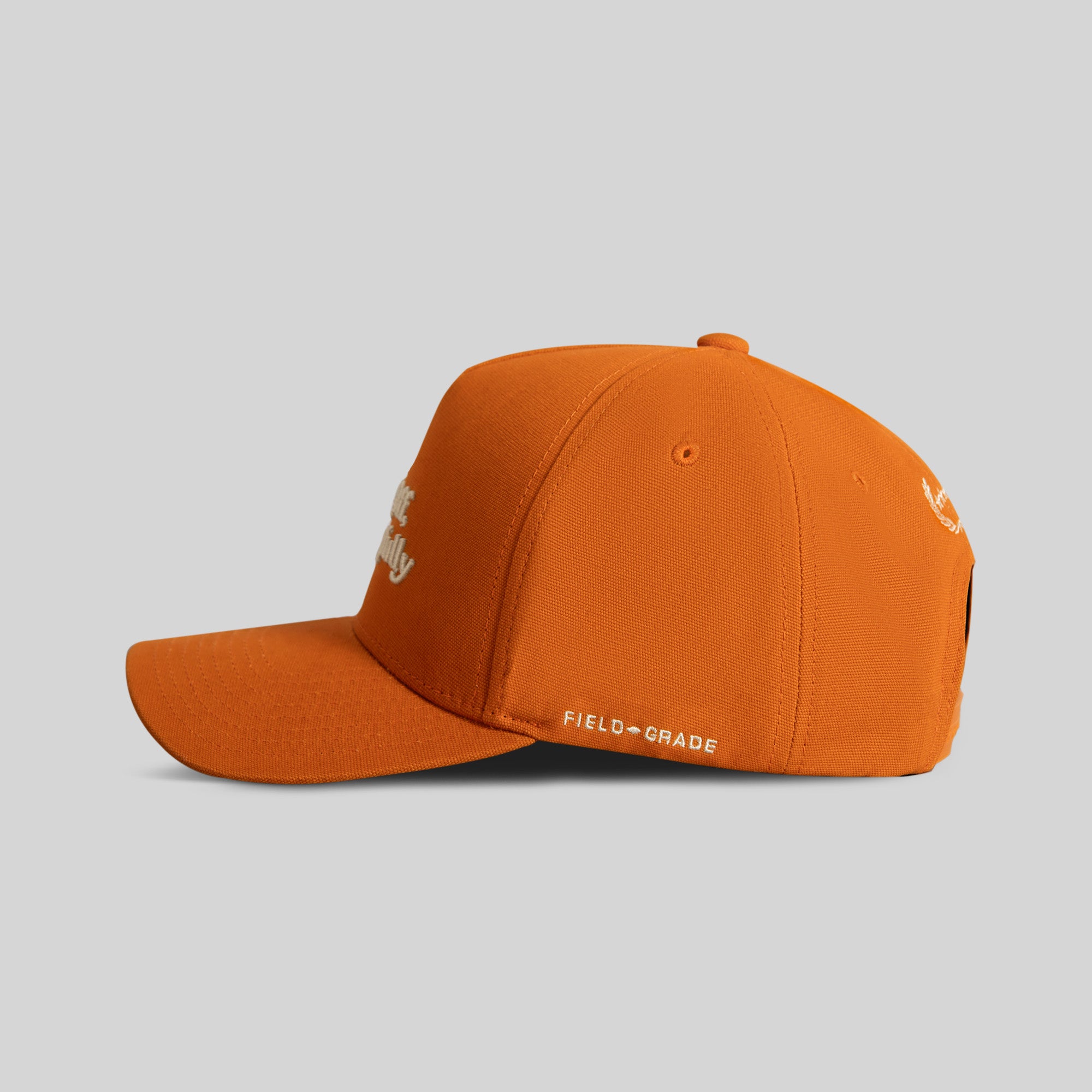 RESPECTFULLY BURNT ORANGE DUCK CANVAS TRUCKER