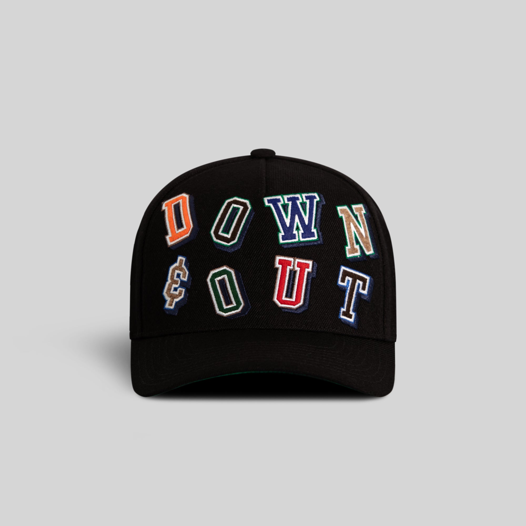 DOWN AND OUT BLACK WOOL TRUCKER