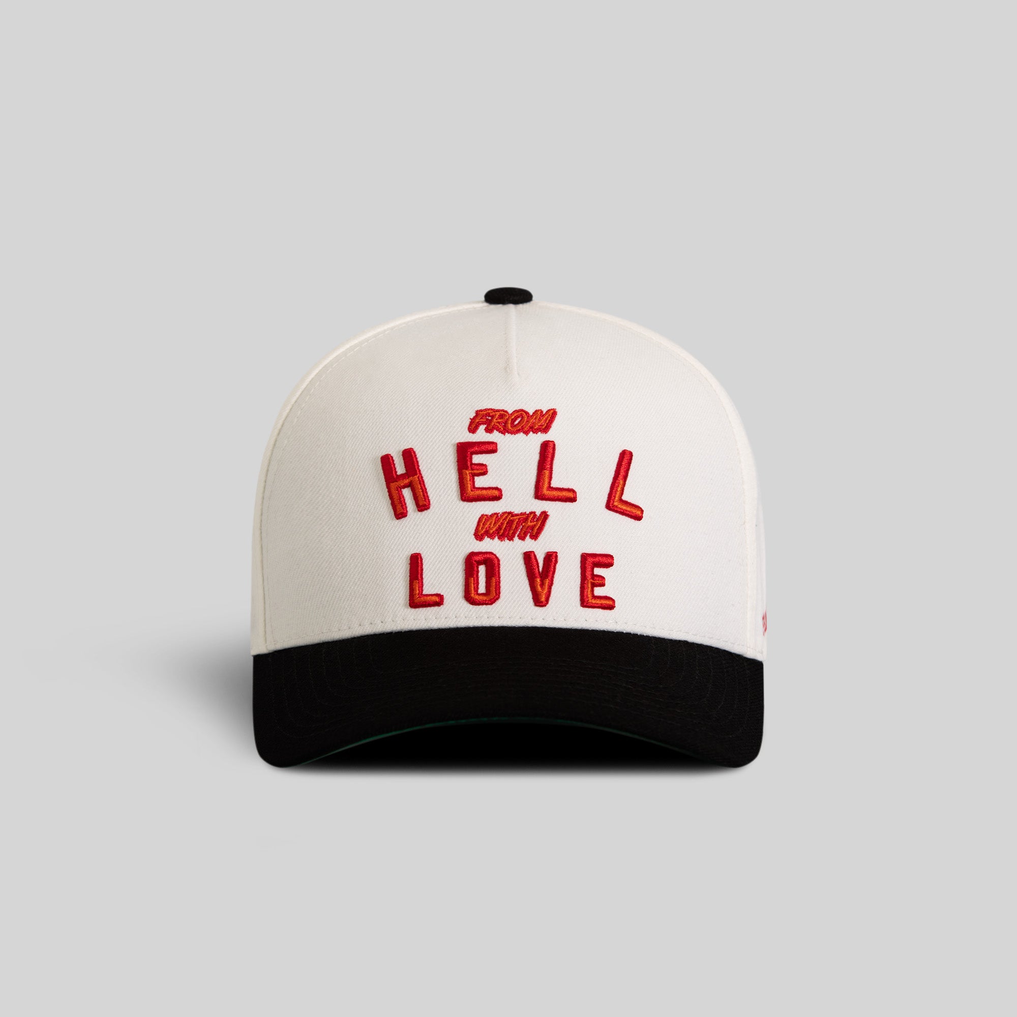 FROM HELL WITH LOVE OFF WHITE BLACK WOOL TRUCKER