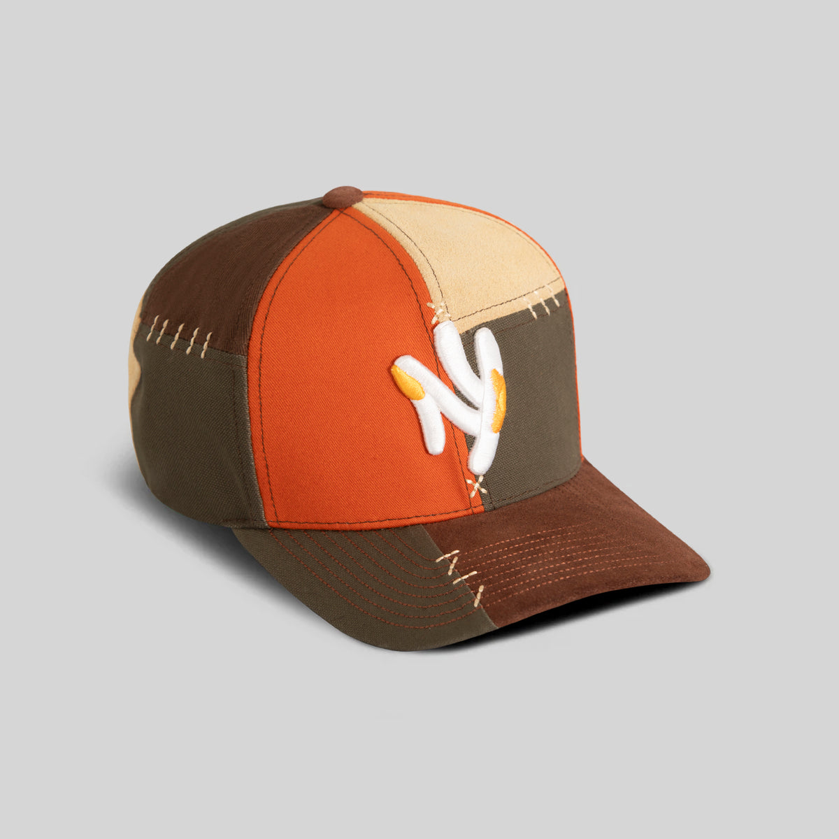 FIELD GRADE X KURVE STUDIO NY IS HEALING VOODOO EARTH TWILL SUEDE CANVAS TRUCKER