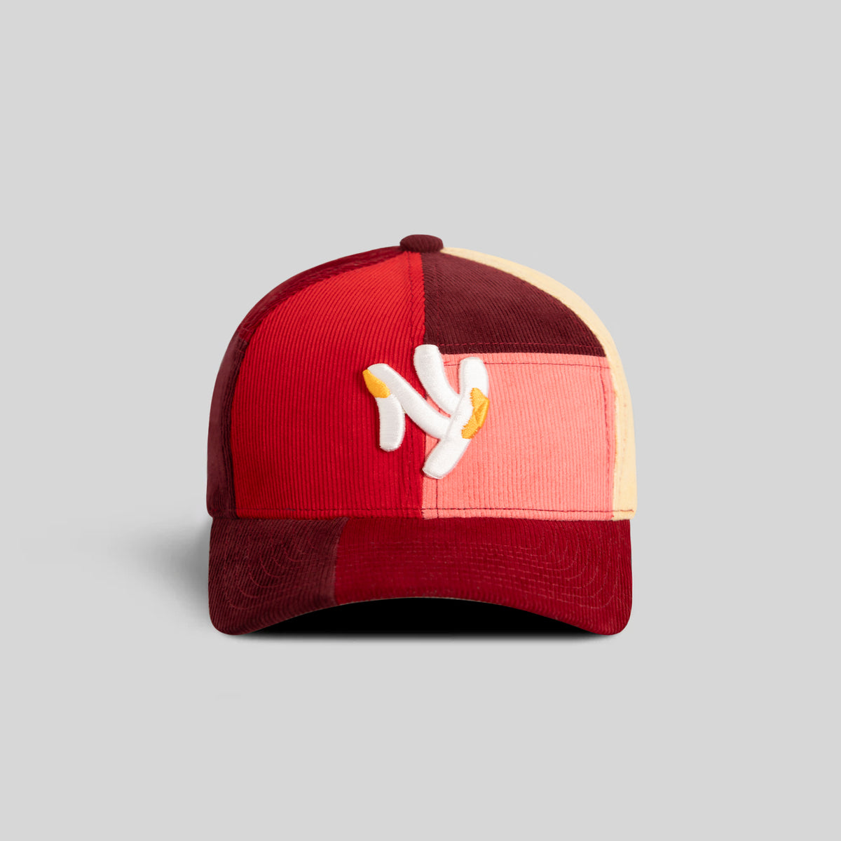 FIELD GRADE X KURVE STUDIO NY IS HEALING MULTI CORDUROY PATCHWORK TRUCKER