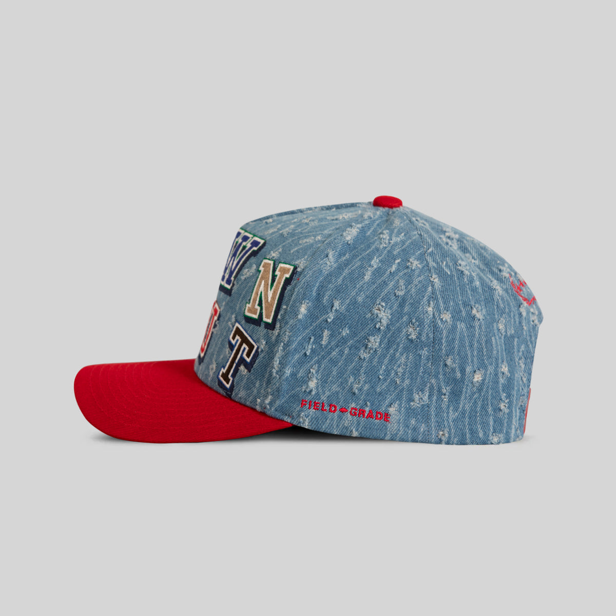 DOWN & OUT NEEDLE PUNCH DENIM WOOL TRUCKER