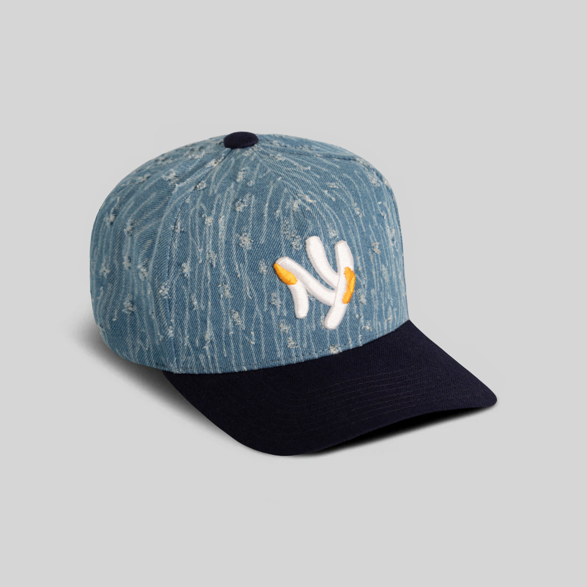 FIELD GRADE X KURVE STUDIO NY IS HEALING NEEDLE PUNCH DENIM WOOL TRUCKER