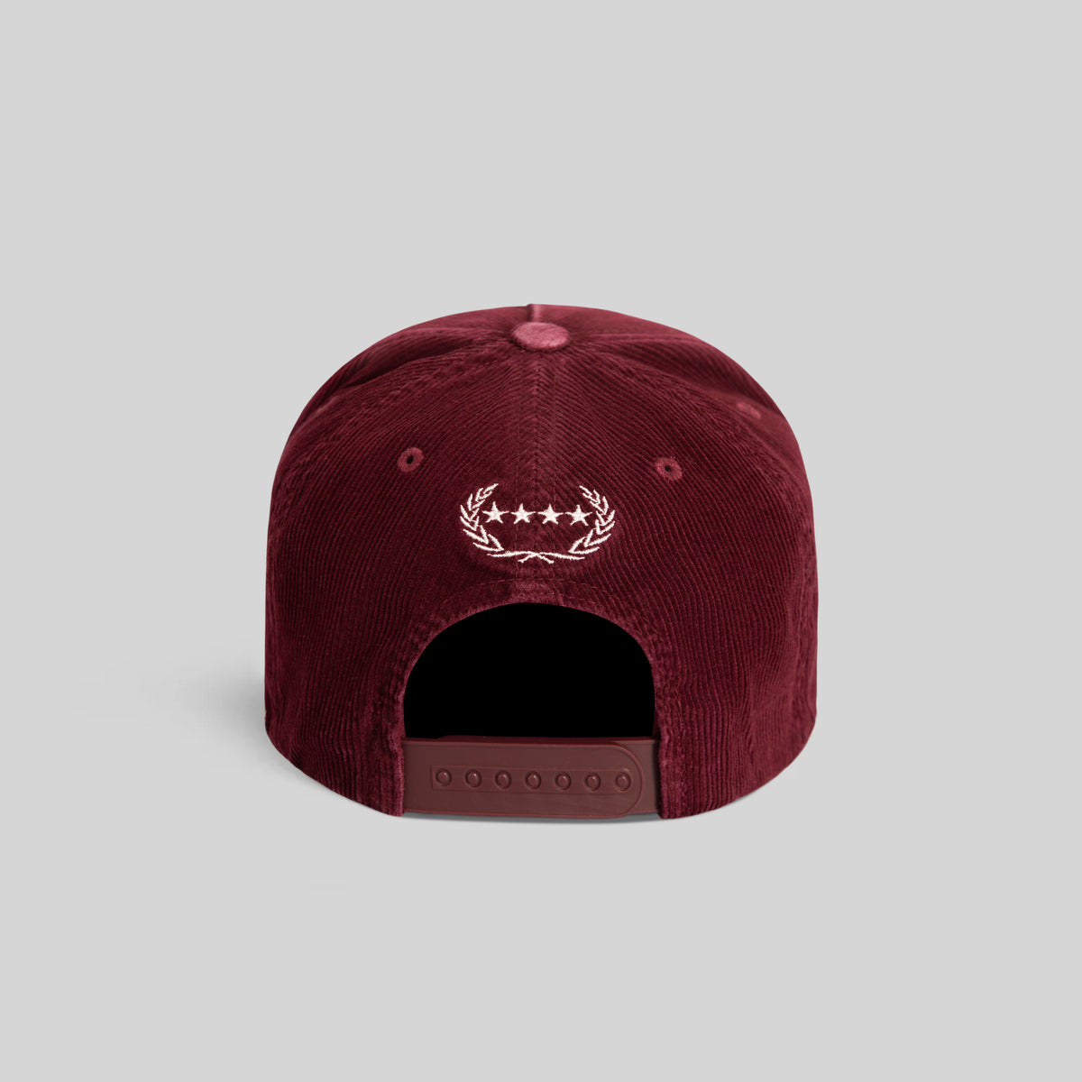 NO PHOTOS PLEASE WASHED CORDUROY BORDEAUX TRUCKER