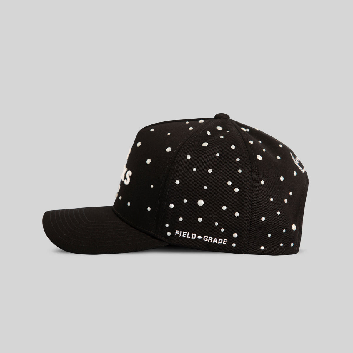 NO F*CKS GIVEN PEARL BLACK TWILL TRUCKER