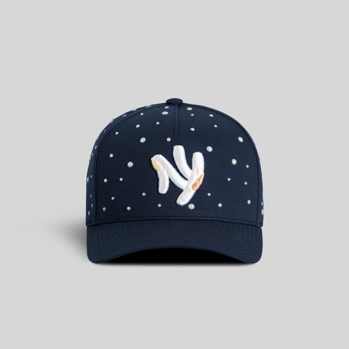 FIELD GRADE X KURVE STUDIO NY IS HEALING PEARL FRENCH NAVY TWILL TRUCKER