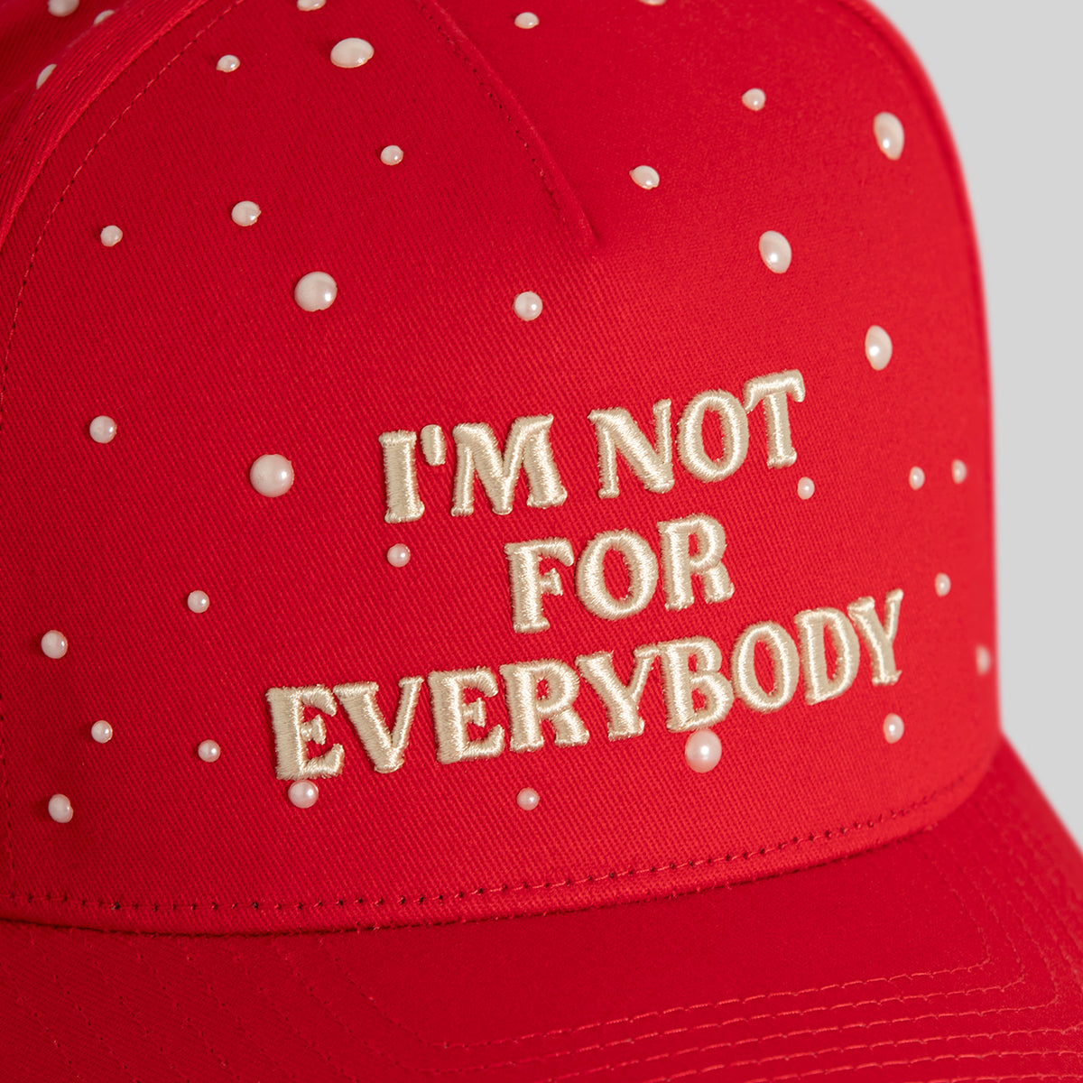 NOT FOR EVERYBODY PEARL RED TWILL TRUCKER
