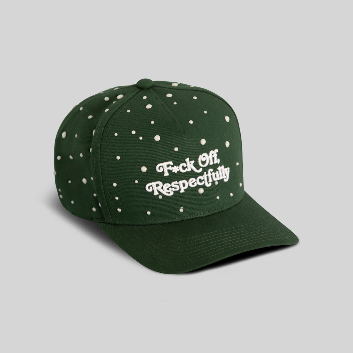 RESPECTFULLY PEARL EMERALD TWILL TRUCKER