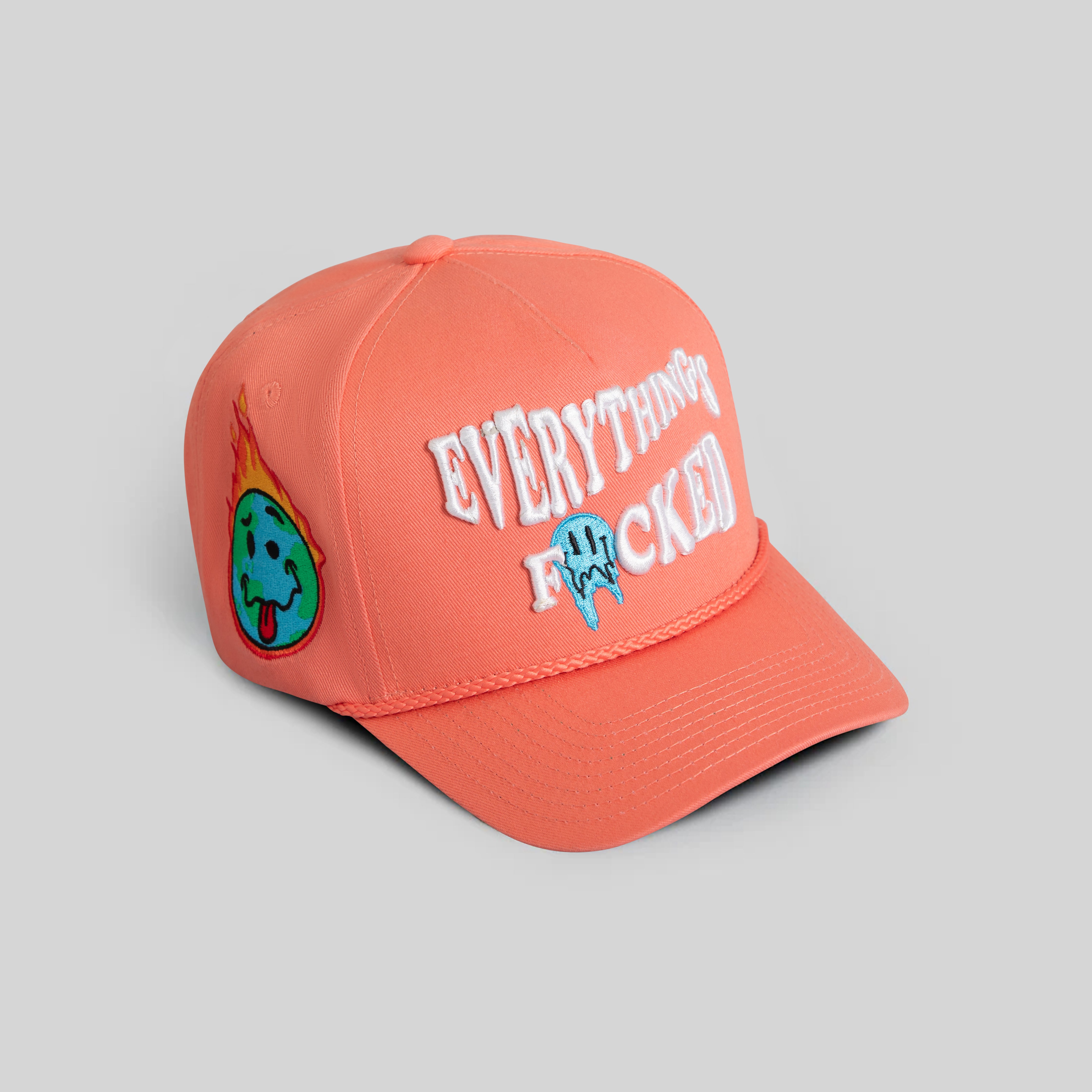 EVERYTHINGS F*CKED ROSE PINK TWILL TRUCKER